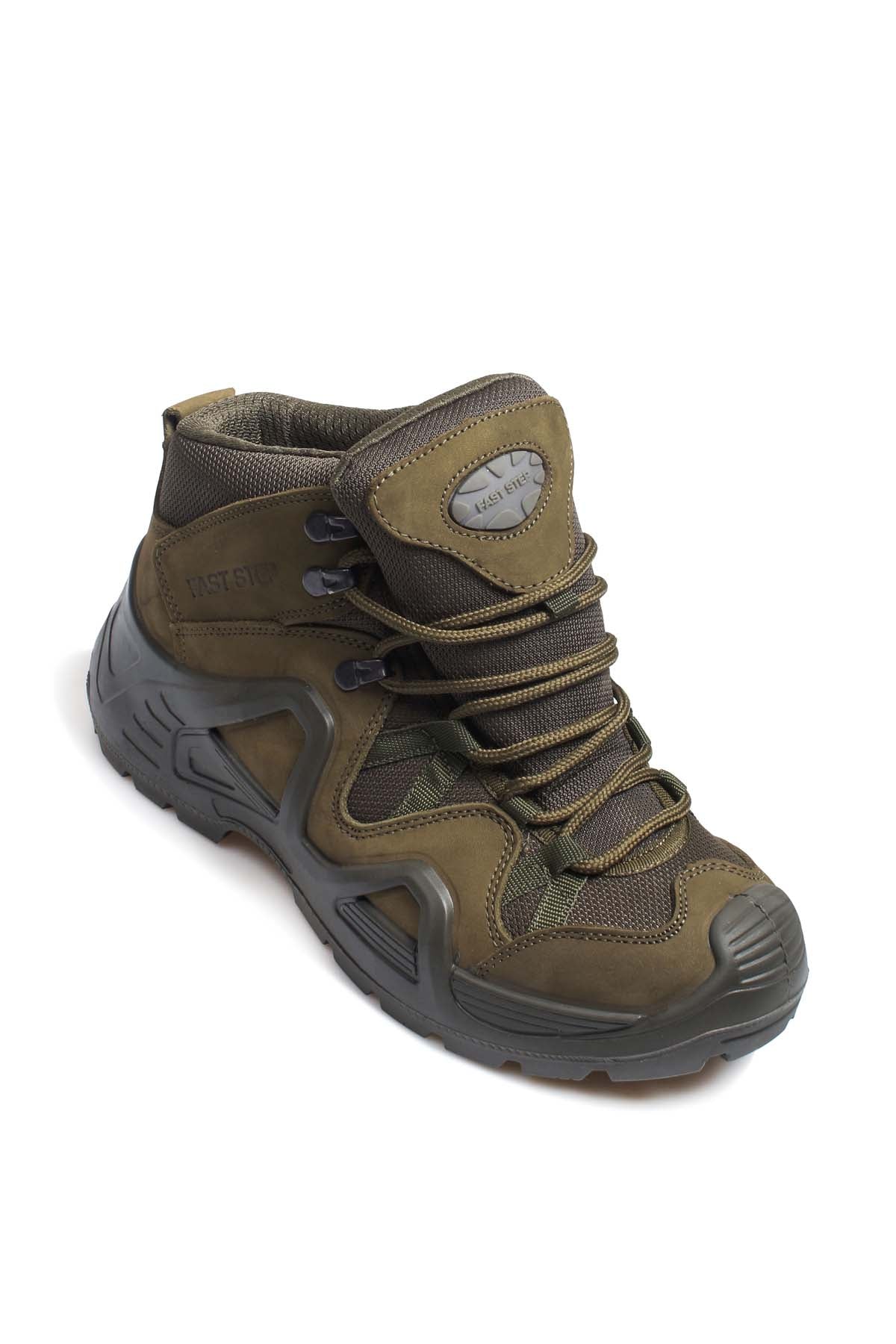 KOALA SYDNEY Men's Olive Green Hiking Boots with Reinforced Sole