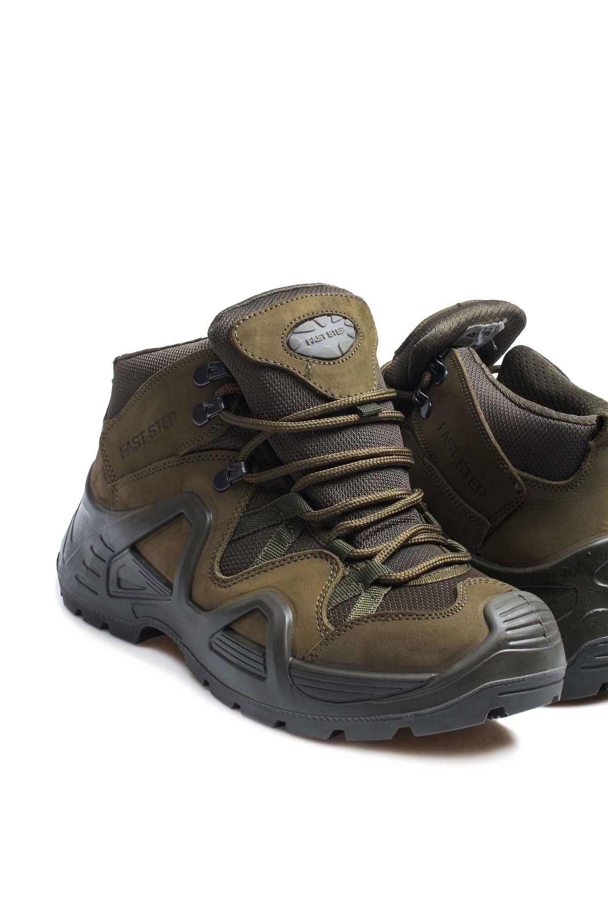 KOALA SYDNEY Men's Olive Green Hiking Boots with Reinforced Sole