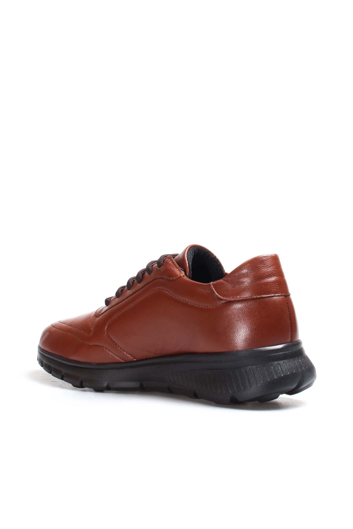 KOALA SYDNEY Men's Brown Leather Sneakers with Black Rubber Sole
