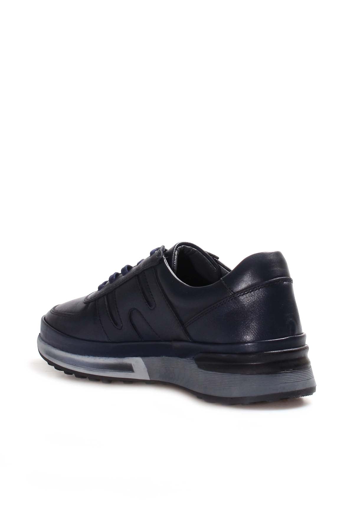 KOALA SYDNEY Men's Navy Blue Leather Running Shoes-Wessi