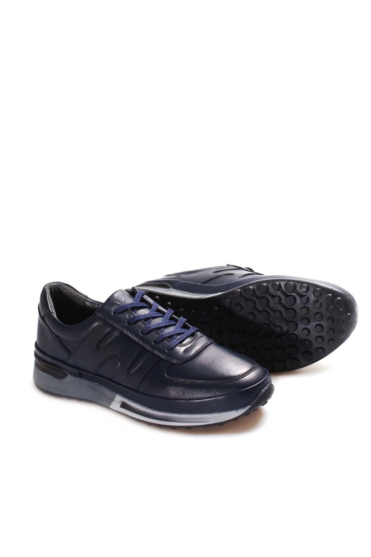 KOALA SYDNEY Men's Navy Blue Leather Running Shoes-Wessi