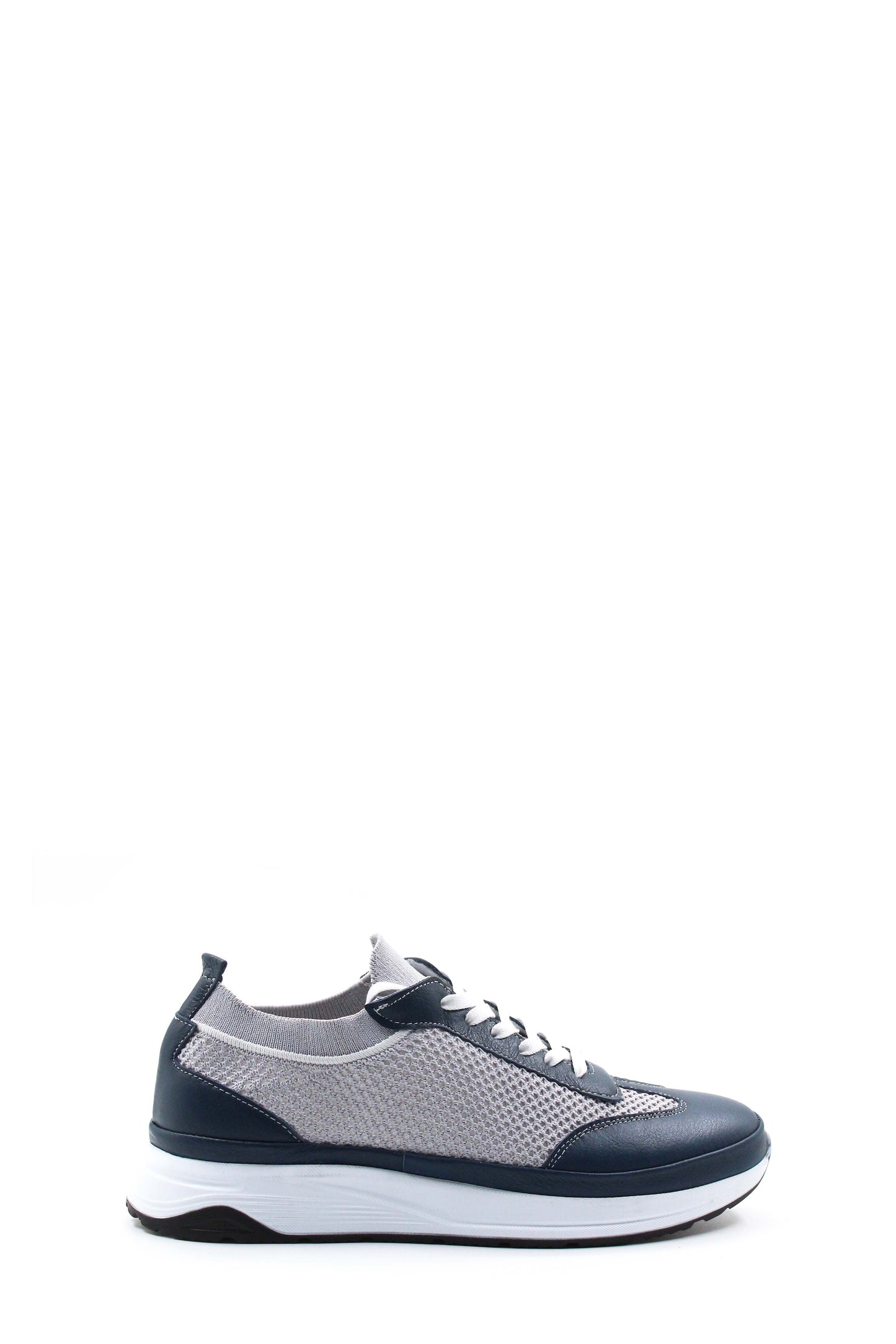 KOALA SYDNEY Men's Gray and Navy Lace-Up Athletic Sneakers with Cushioned Sole