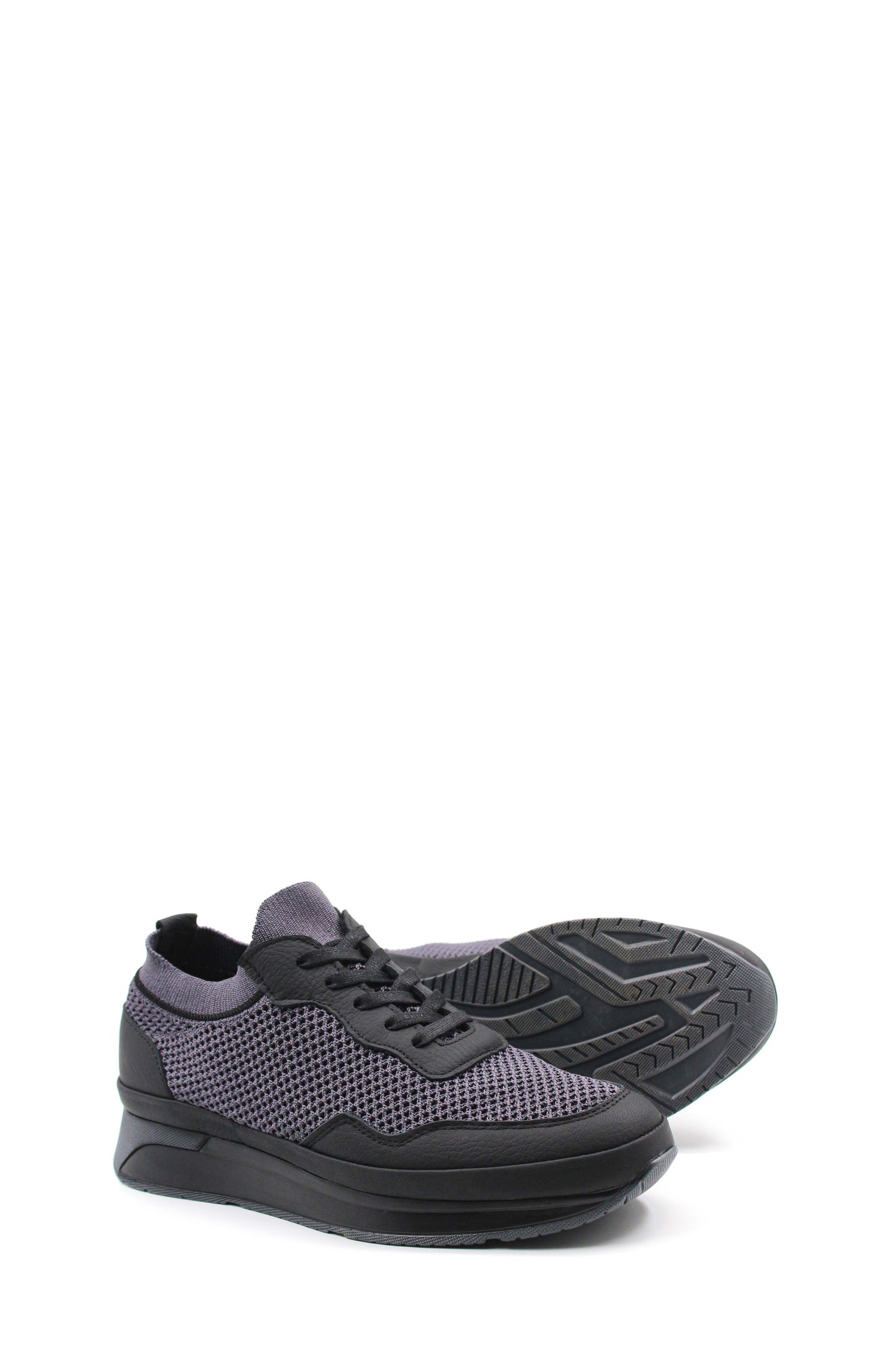 Black Mesh Knit Sneakers Wessi