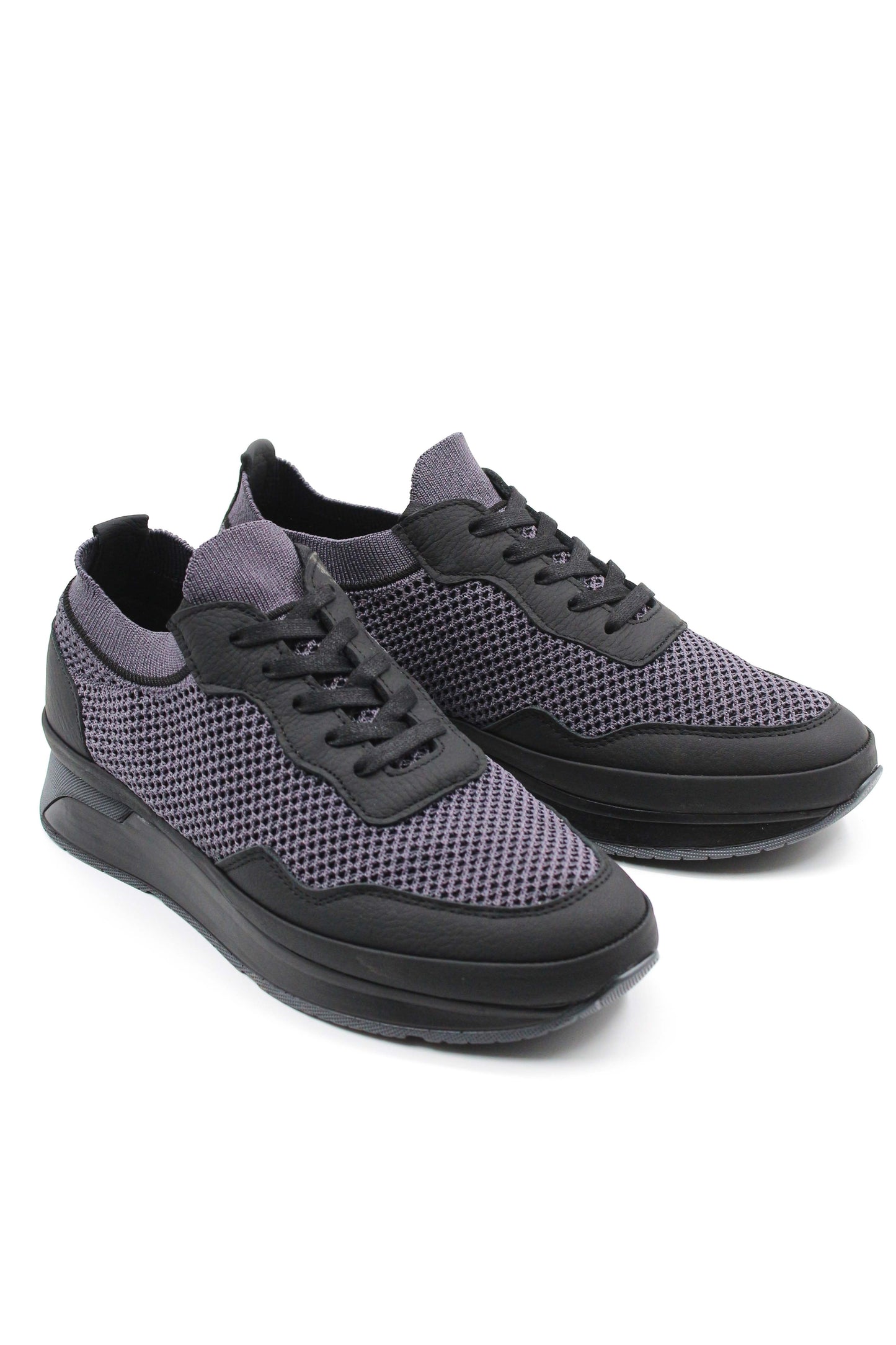 Black Mesh Knit Sneakers Wessi