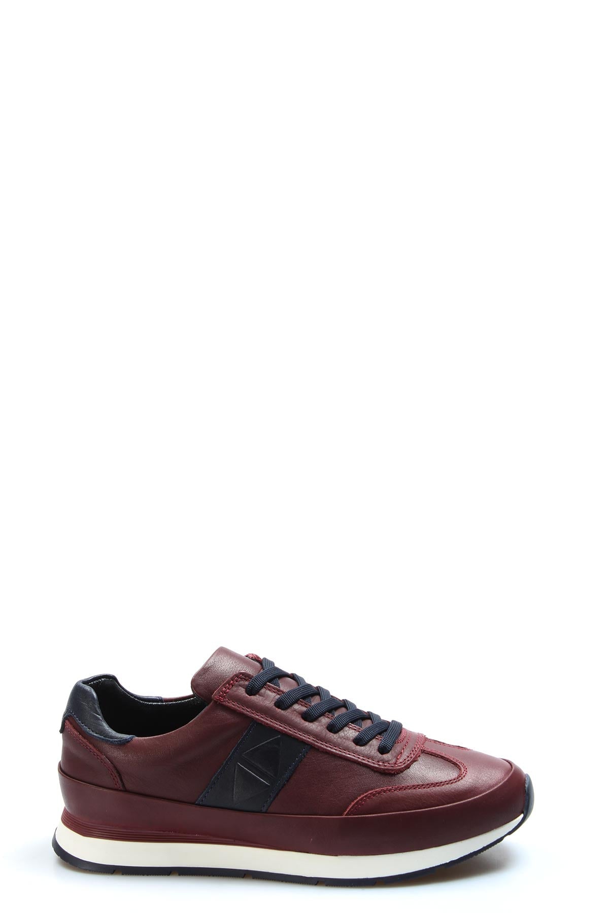 KOALA SYDNEY Men's Burgundy Leather Casual Sneakers-Wessi