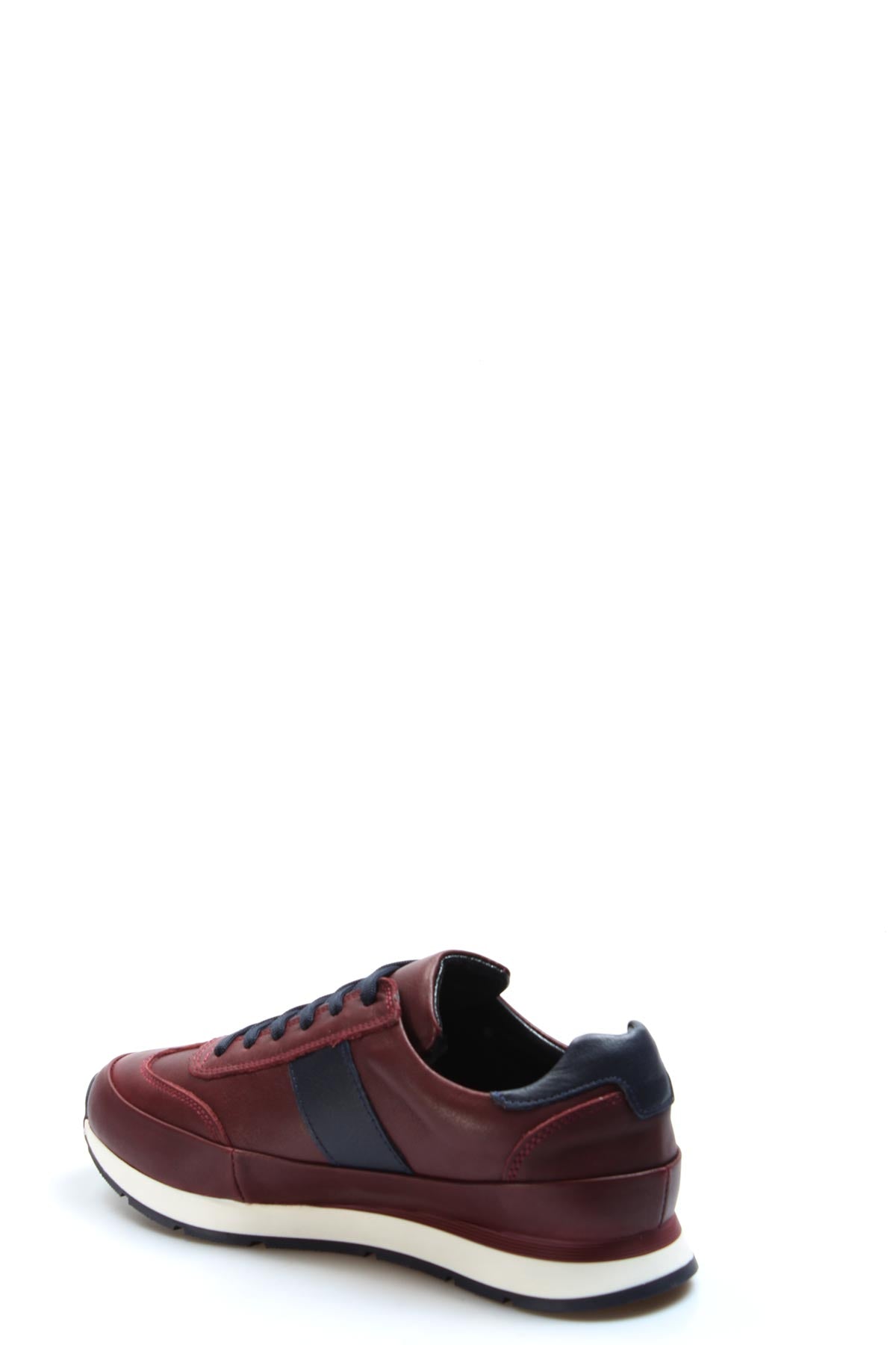 KOALA SYDNEY Men's Burgundy Leather Casual Sneakers-Wessi