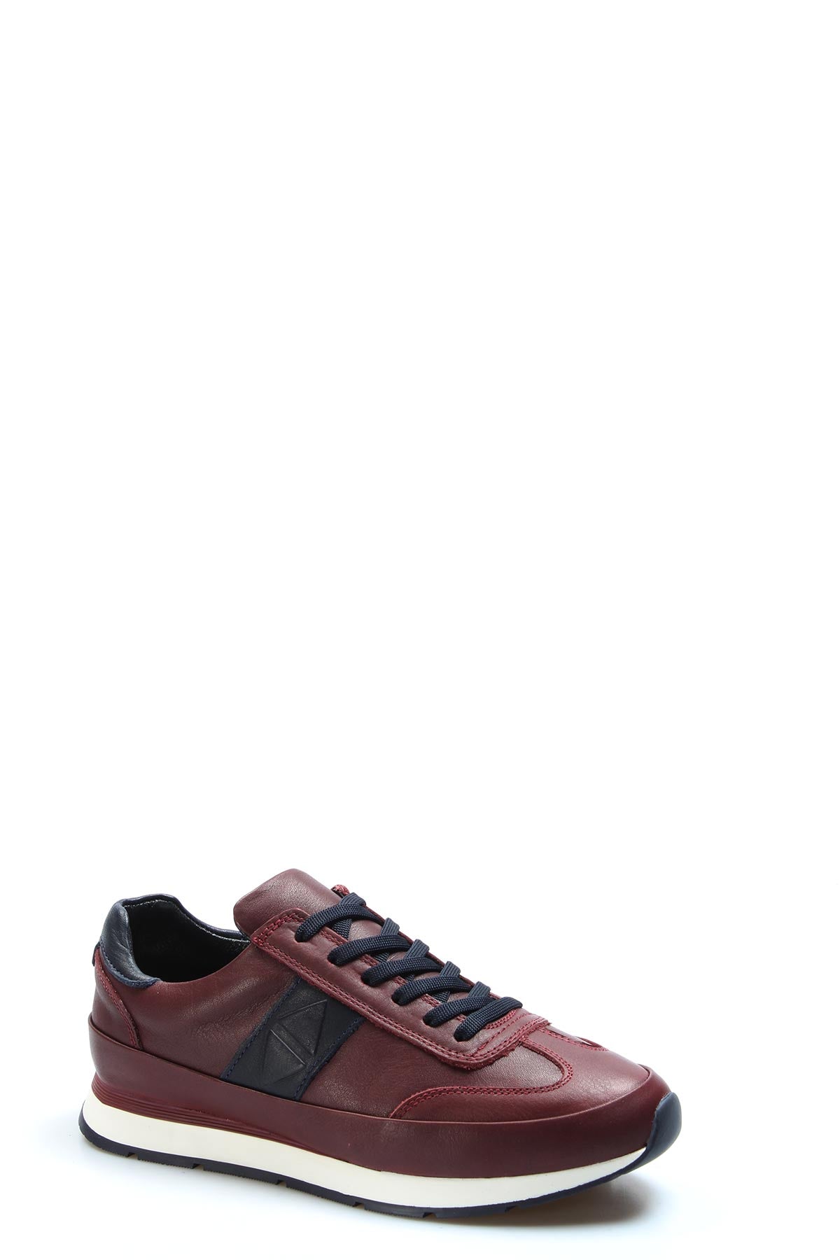 KOALA SYDNEY Men's Burgundy Leather Casual Sneakers-Wessi