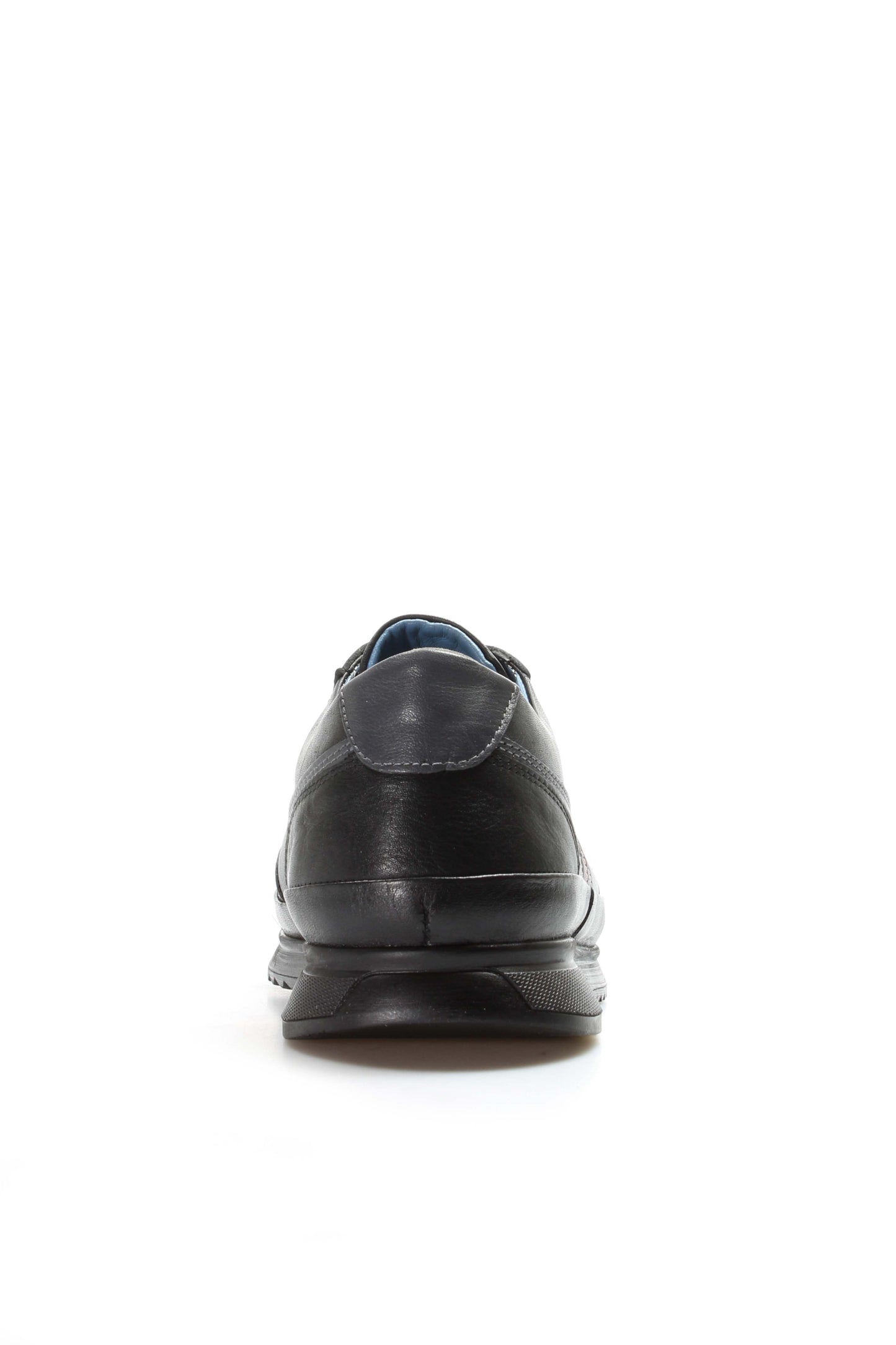 Men's Dark Brown Leather Sneakers with Burgundy Stripe