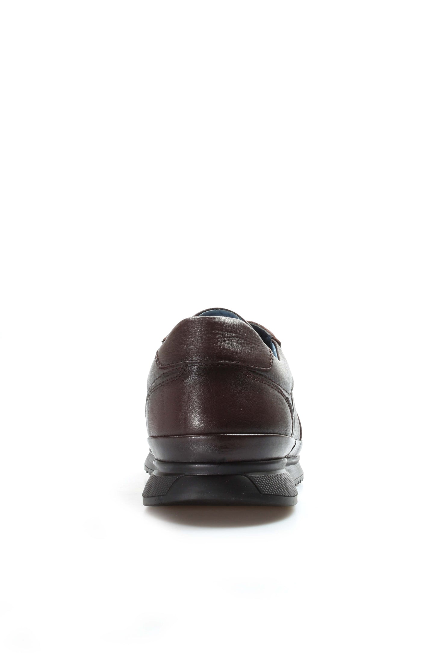 Men's Brown Leather Sneakers with Embossed Croc Texture