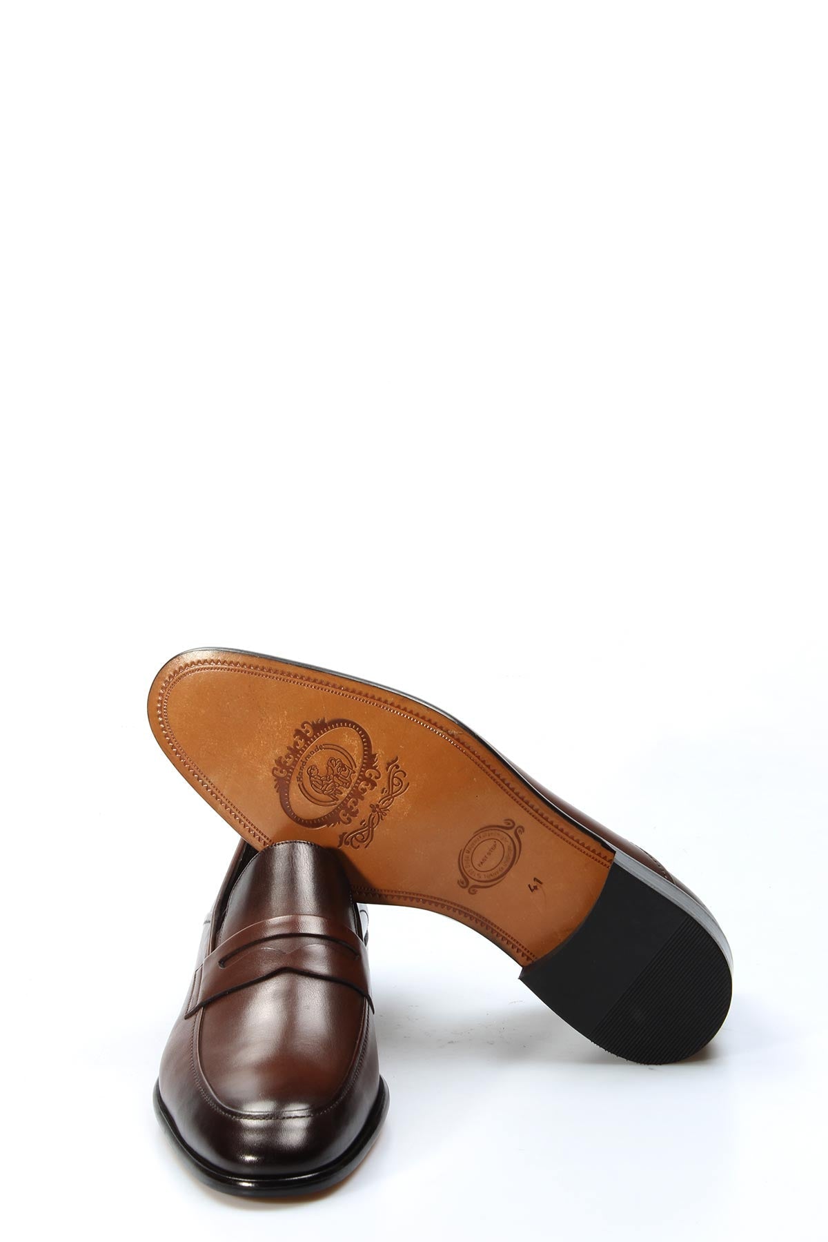 KOALA SYDNEY Men's Classic Brown Penny Loafers with Sleek Leather Finish