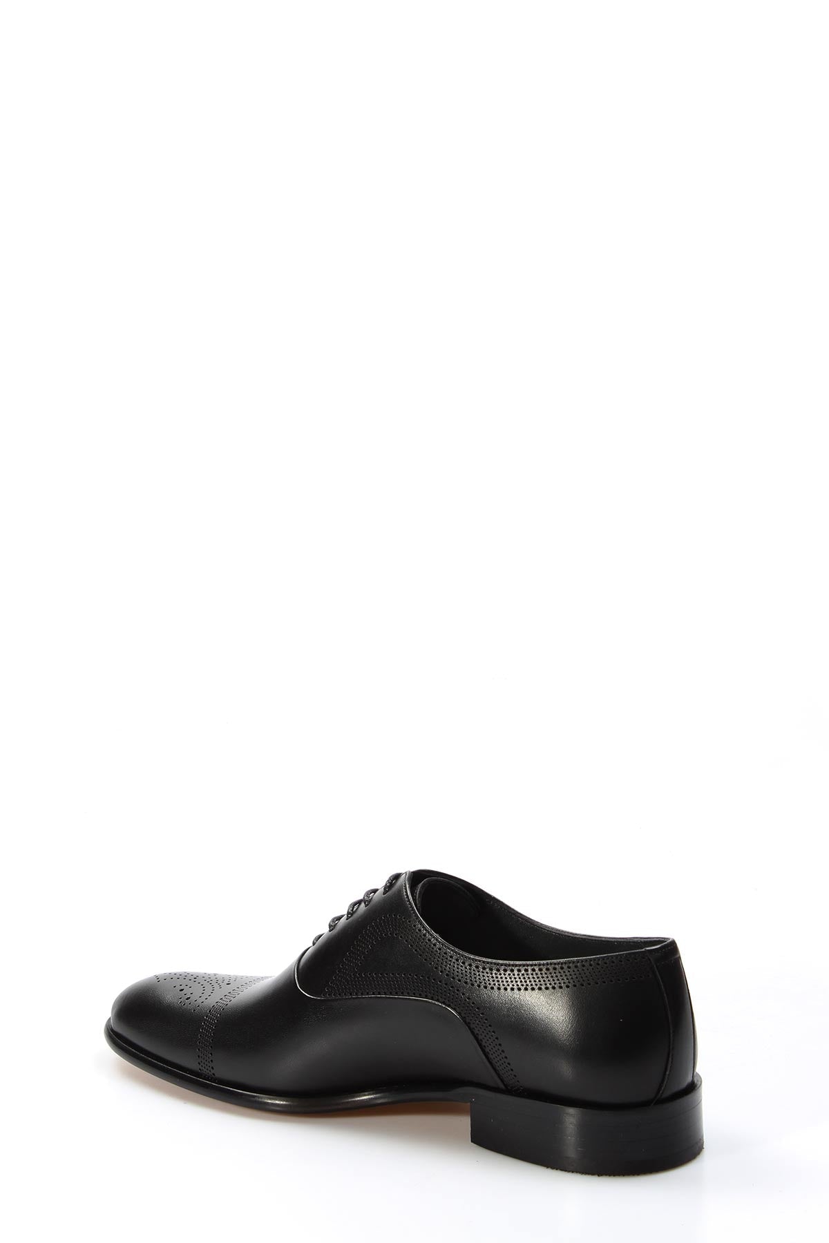 KOALA SYDNEY Men's Black Oxford Dress Shoes with Brogue Detailing