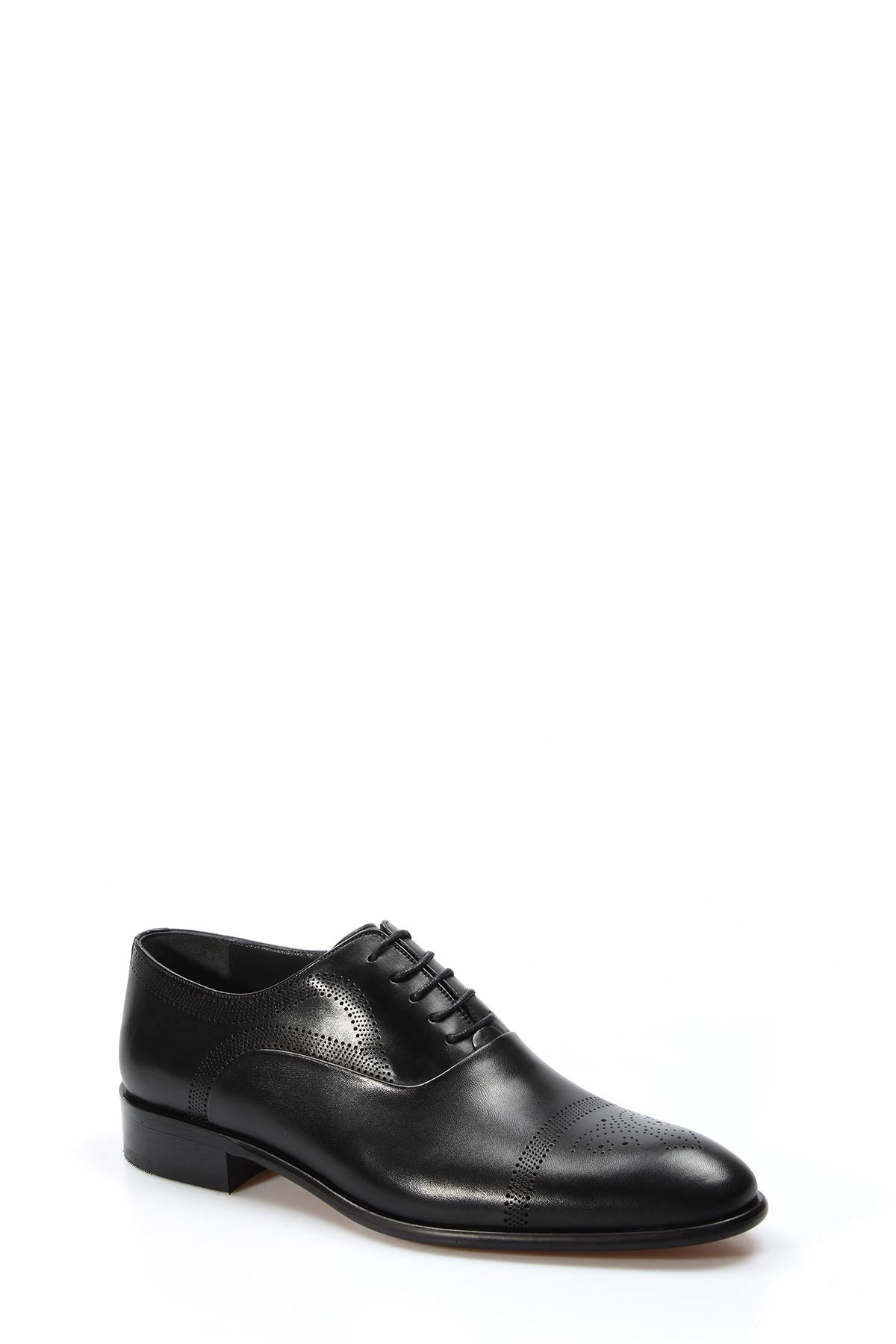 KOALA SYDNEY Men's Black Oxford Dress Shoes with Brogue Detailing