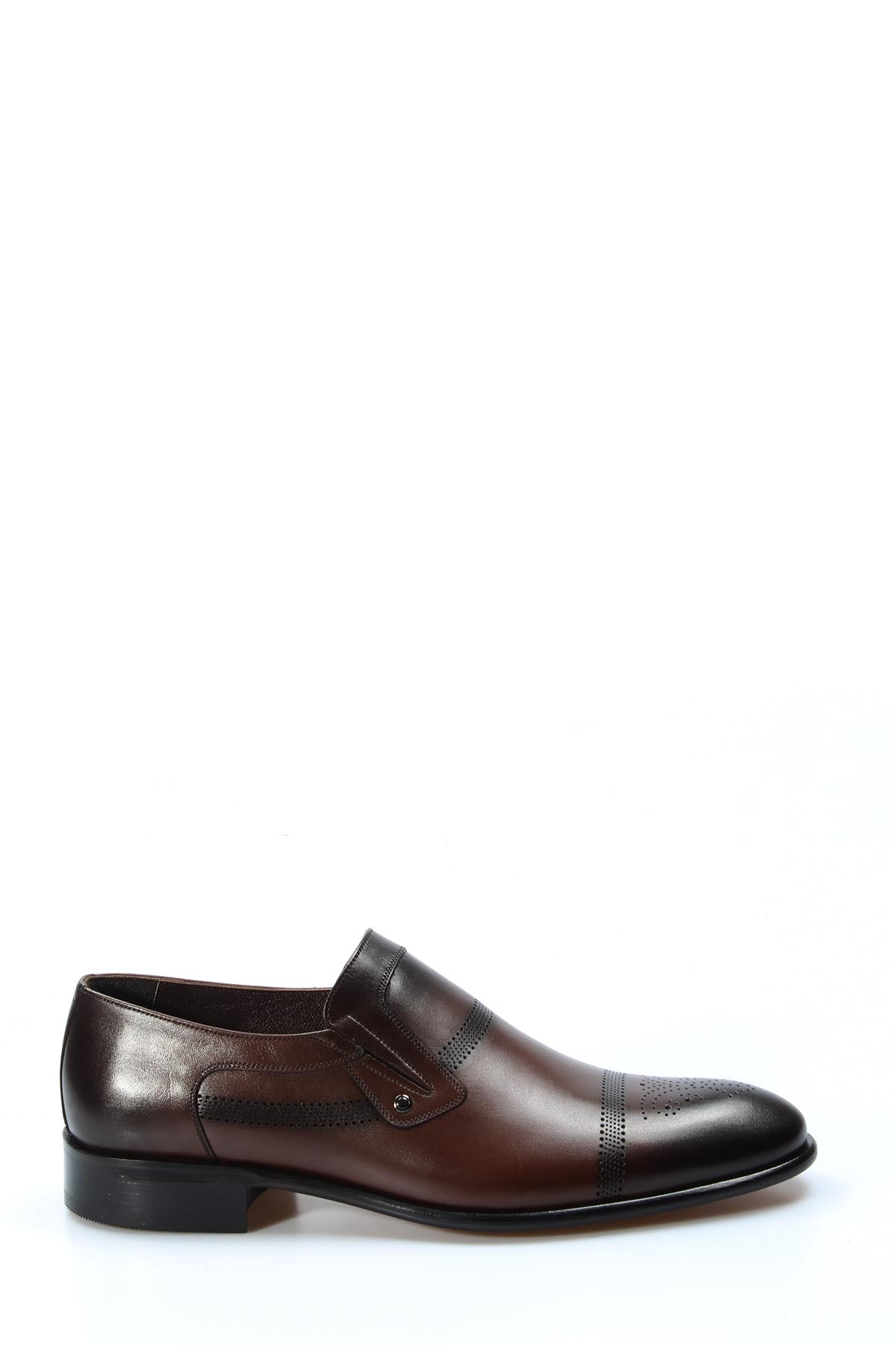 KOALA SYDNEY Men's Brown Leather Loafers with Perforated Design