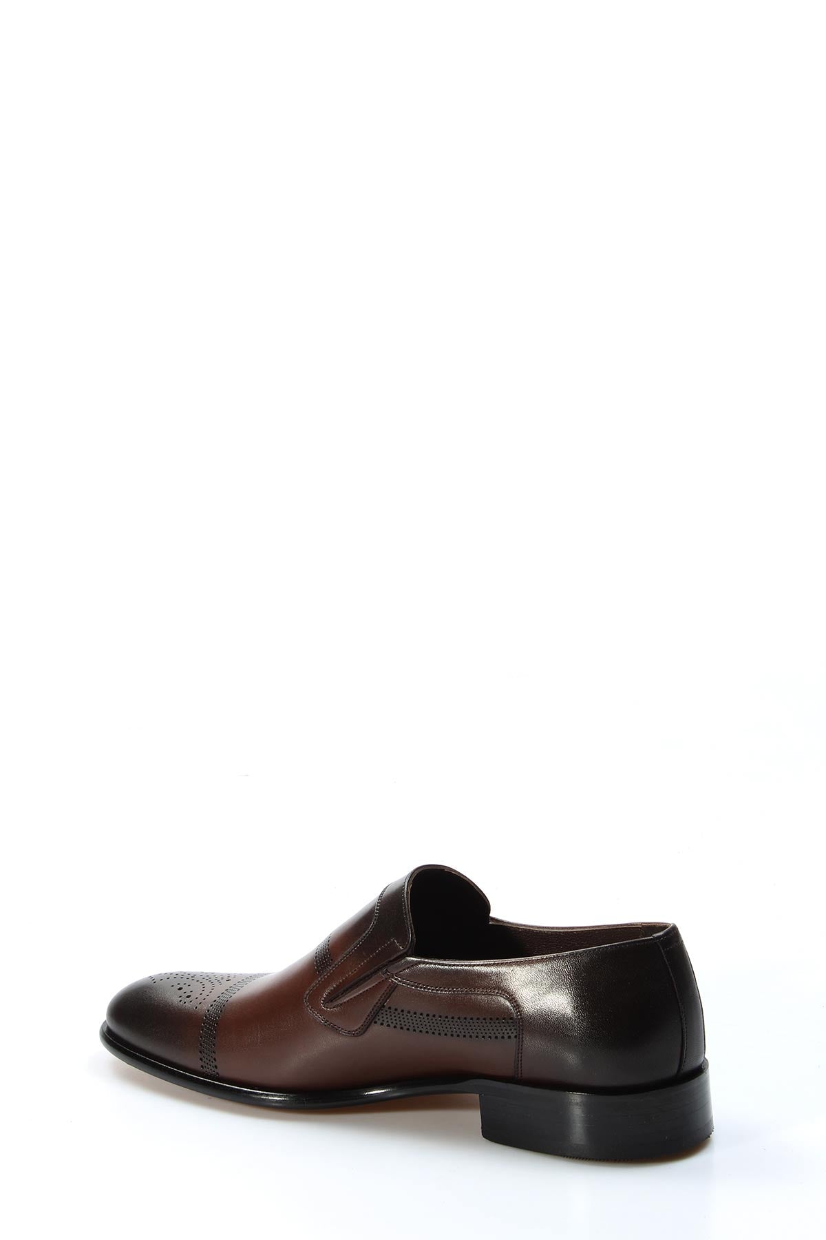 KOALA SYDNEY Men's Brown Leather Loafers with Perforated Design