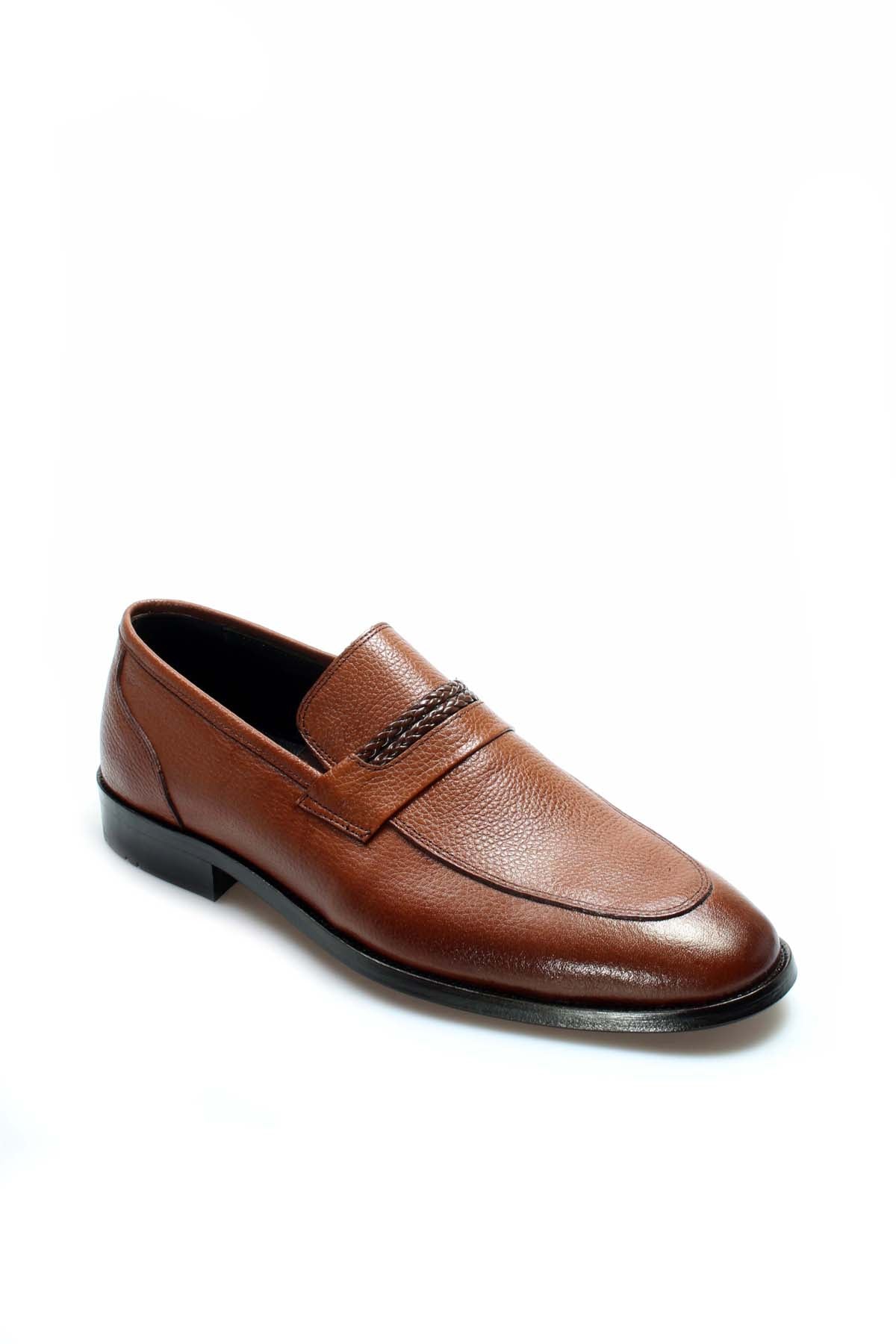 KOALA SYDNEY Brown Textured Leather Loafers-Wessi