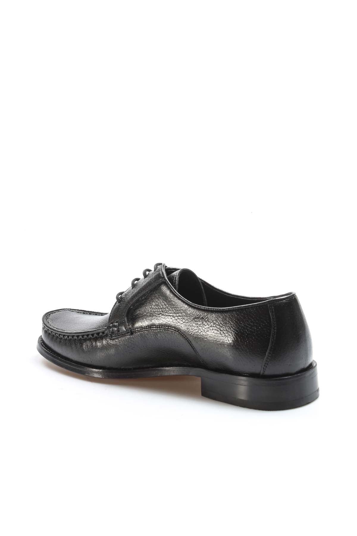 KOALA SYDNEY Men's Classic Black Leather Moc-Toe Derby Shoes