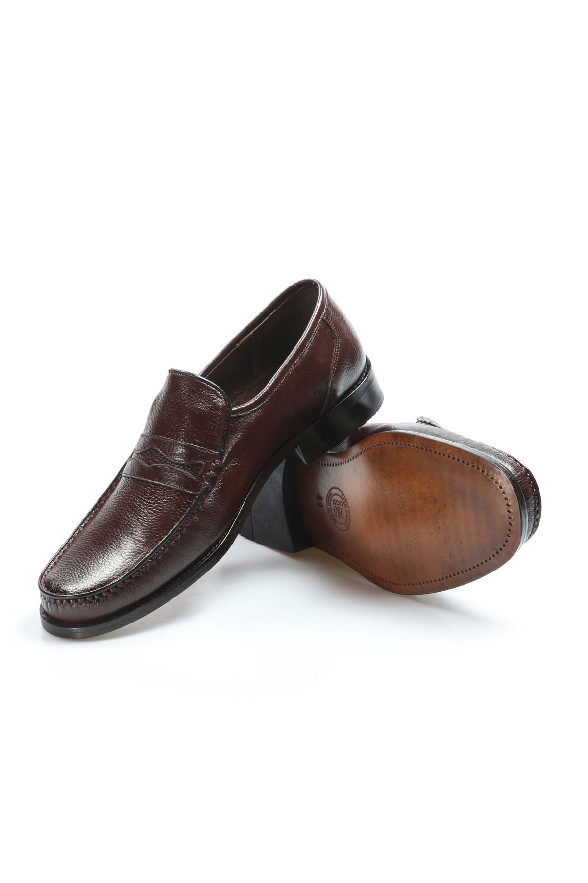 KOALA SYDNEY Men's Brown Leather Penny Loafers-Wessi