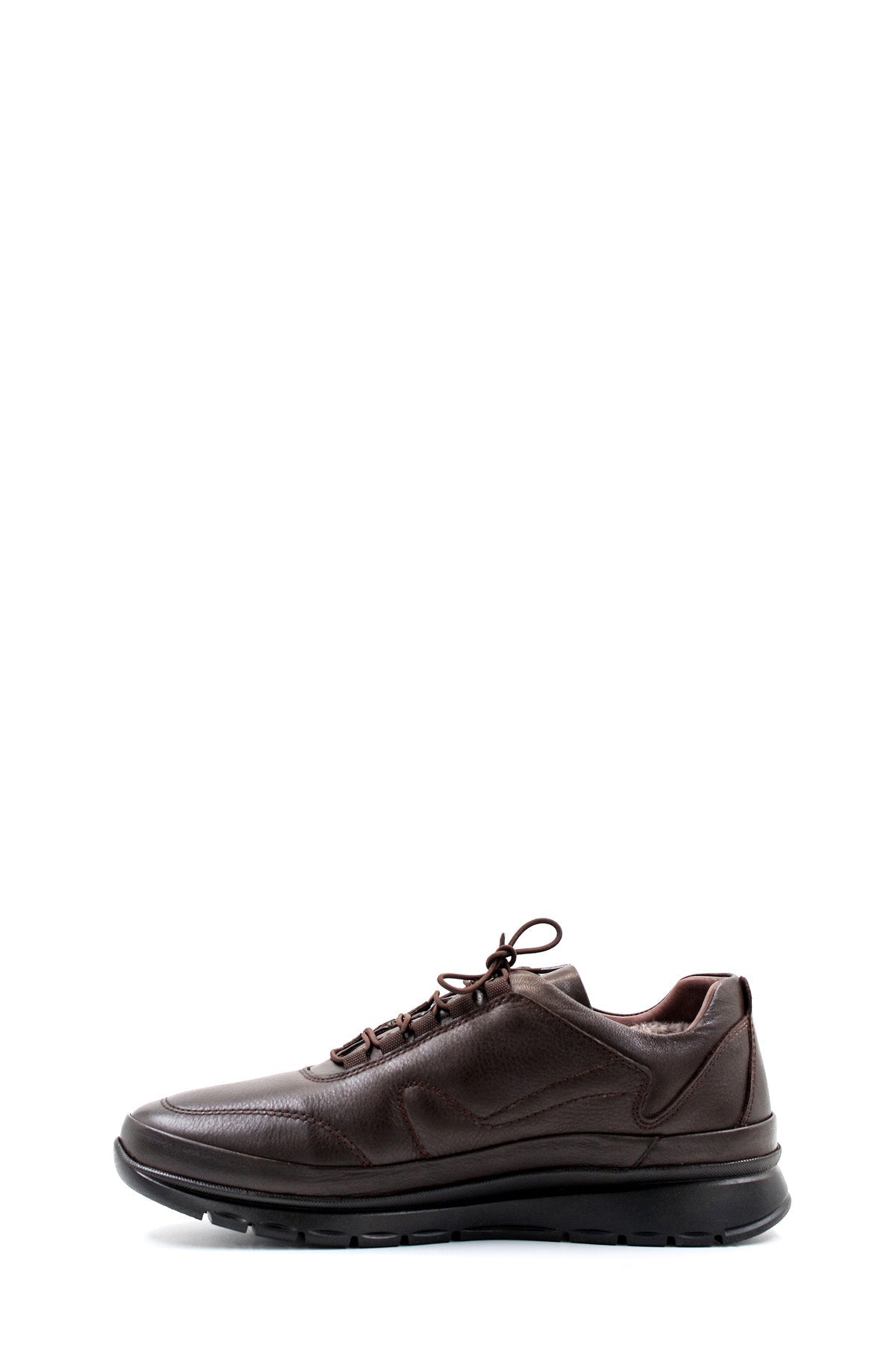 KOALA SYDNEY Men's Brown Leather Lace-Up Sneakers with Cushioned Sole and Minimalist Design