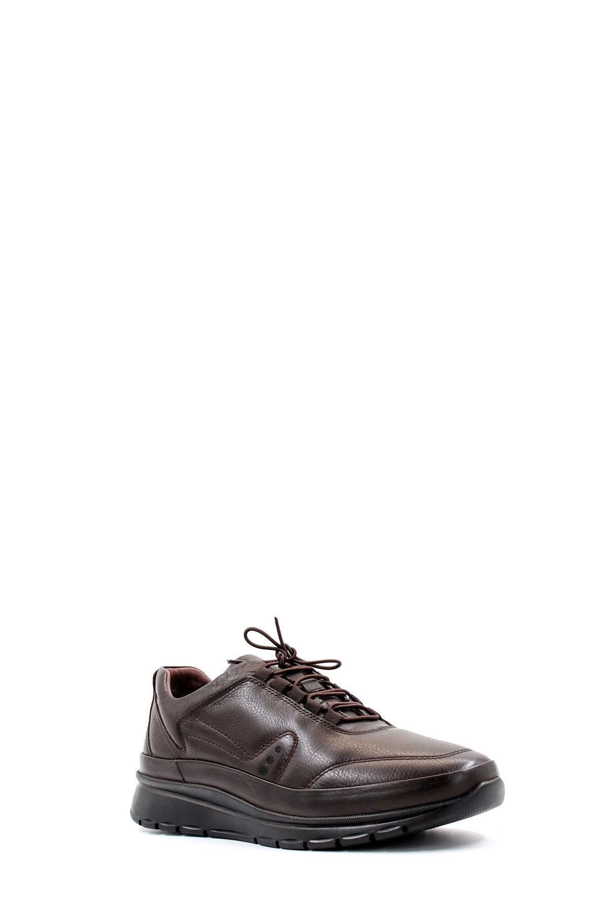 KOALA SYDNEY Men's Brown Leather Lace-Up Sneakers with Cushioned Sole and Minimalist Design