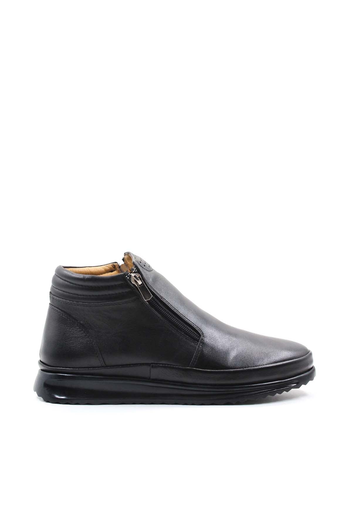 KOALA SYDNEY Black Leather Zippered Ankle Boots Wessi
