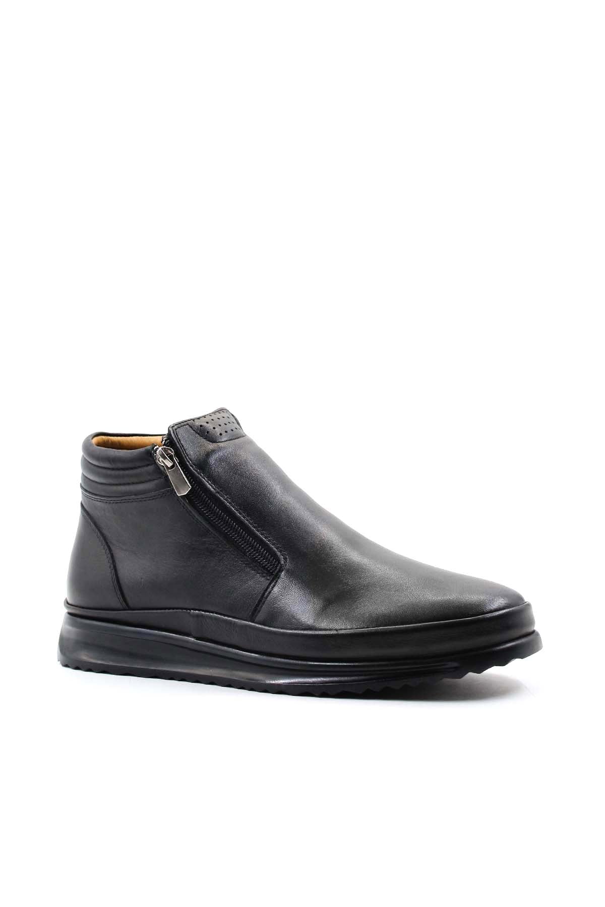 KOALA SYDNEY Black Leather Zippered Ankle Boots Wessi