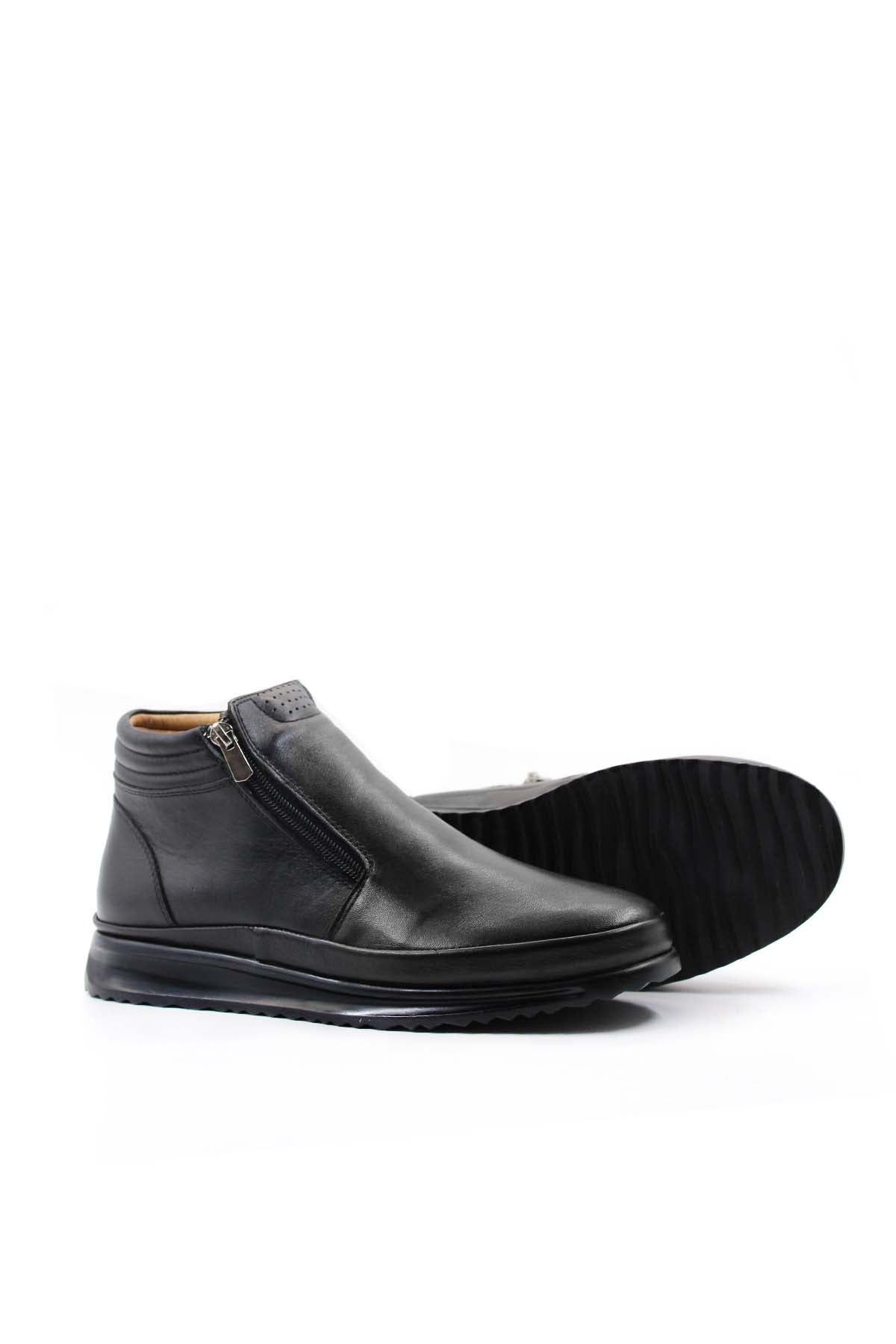 KOALA SYDNEY Black Leather Zippered Ankle Boots Wessi