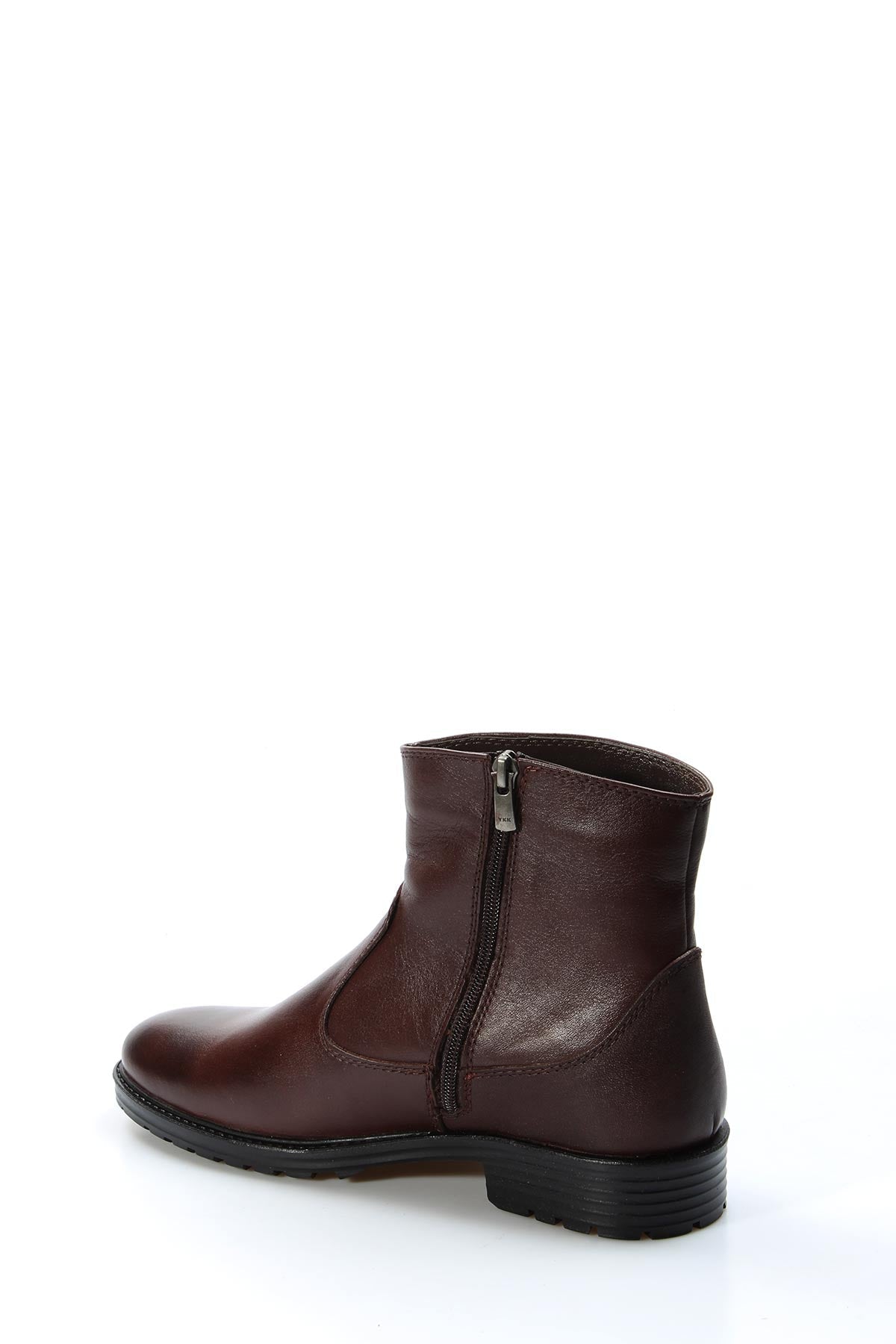 KOALA SYDNEY Brown Leather Zippered Ankle Boots Wessi