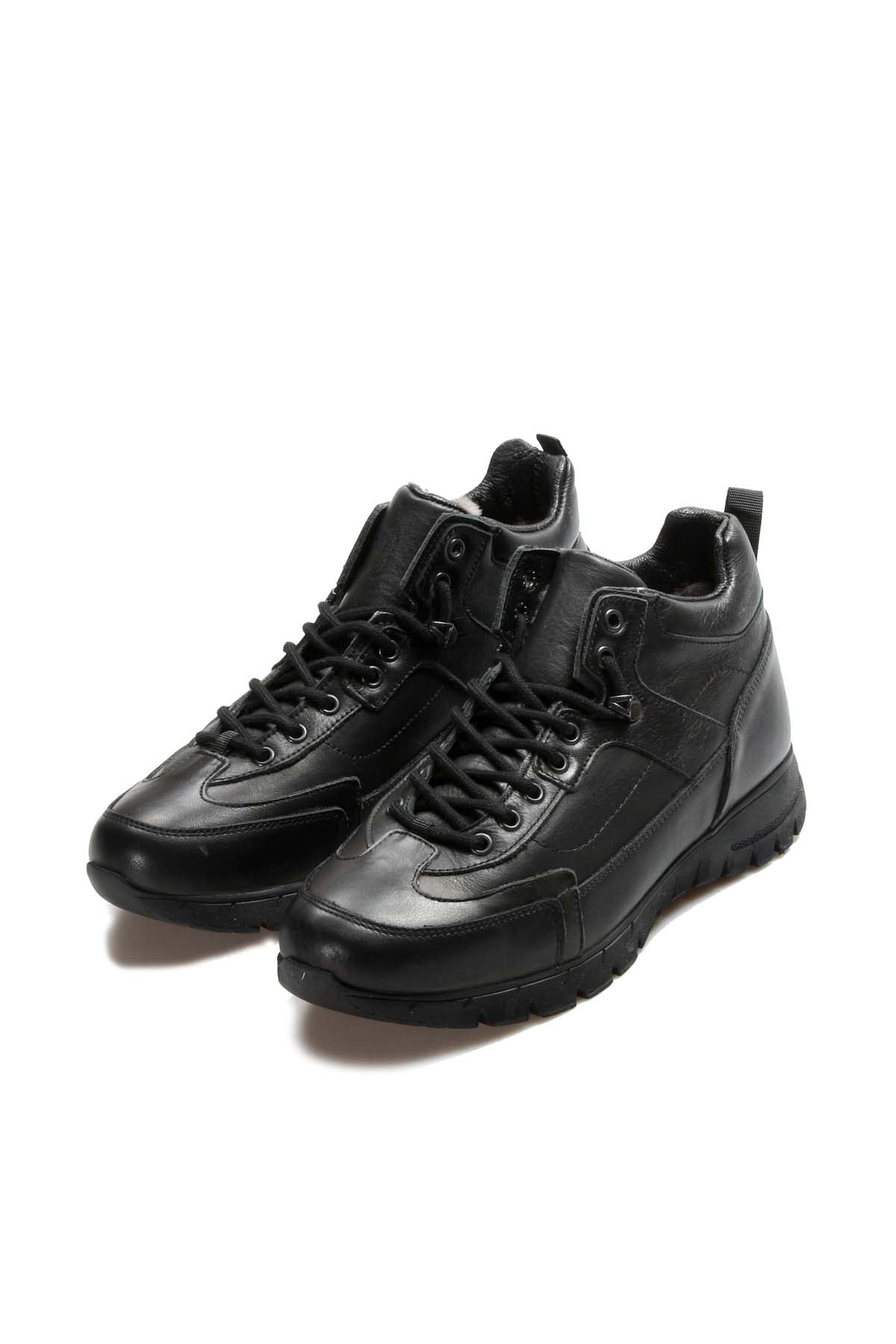 KOALA SYDNEY Black Leather Hiking Boots Wessi