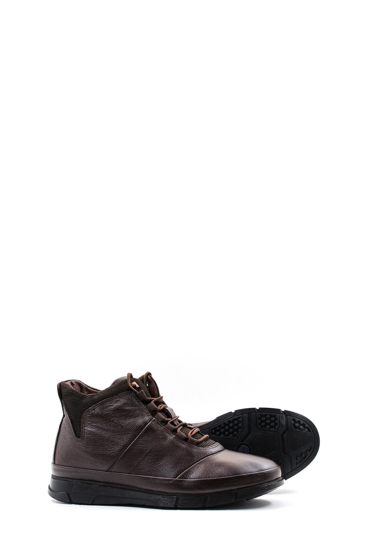 KOALA SYDNEY Men's Brown Leather High-Top Boots with Cushioned Sole