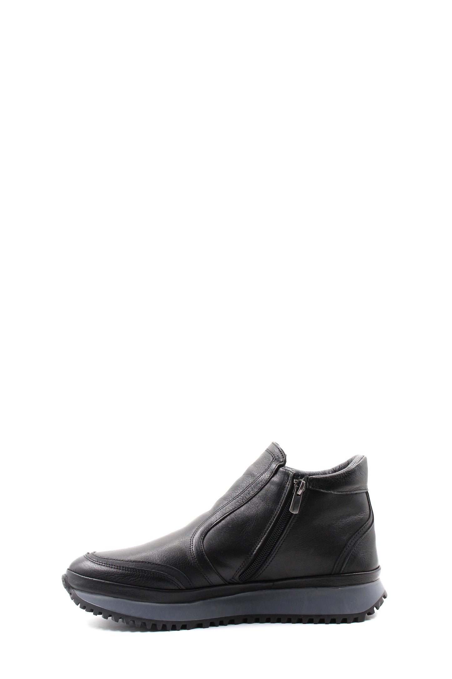 Black Leather Slip-On Ankle Boots Wessi