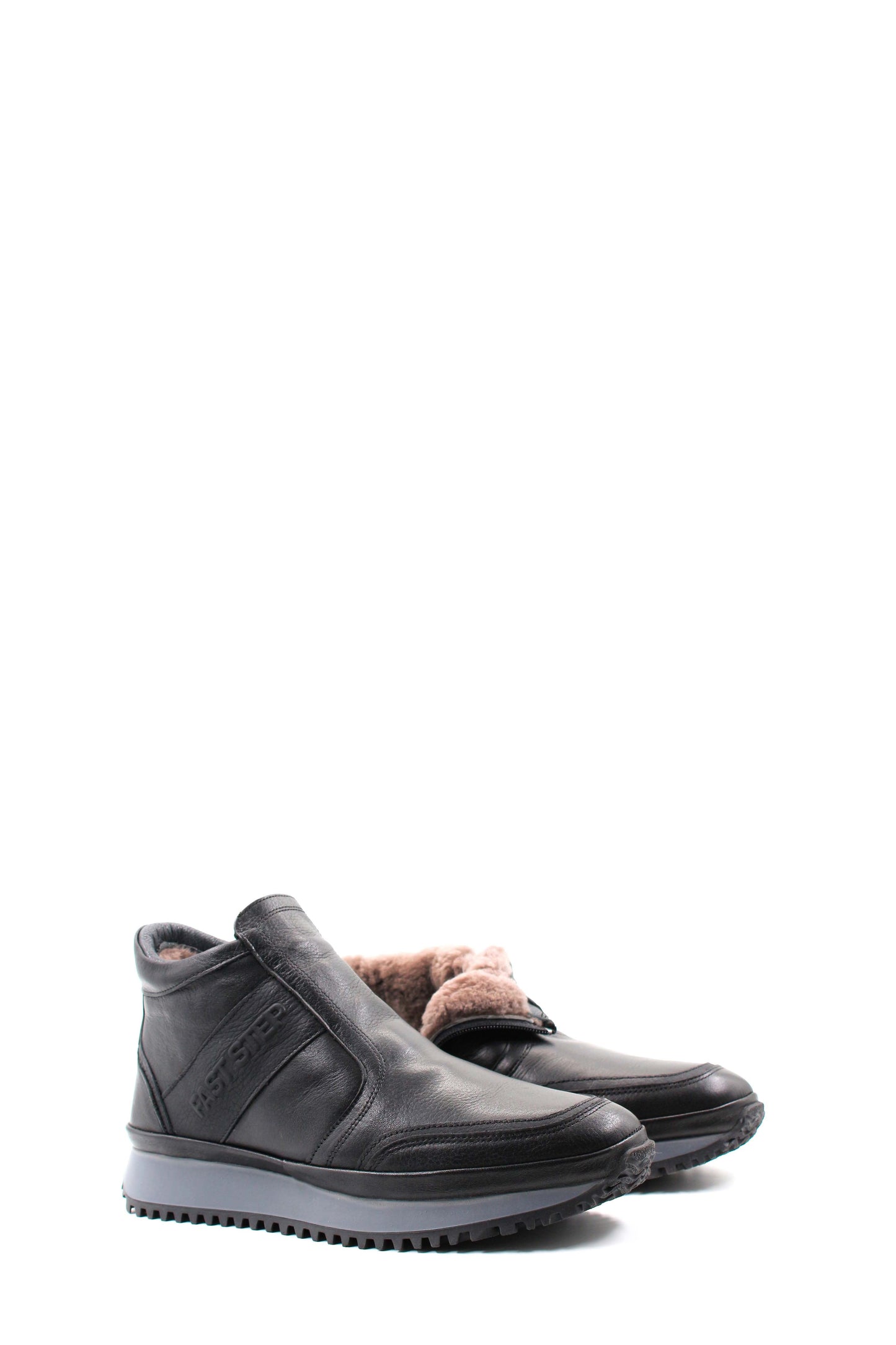 KOALA SYDNEY Black Leather Slip-On Ankle Boots Wessi