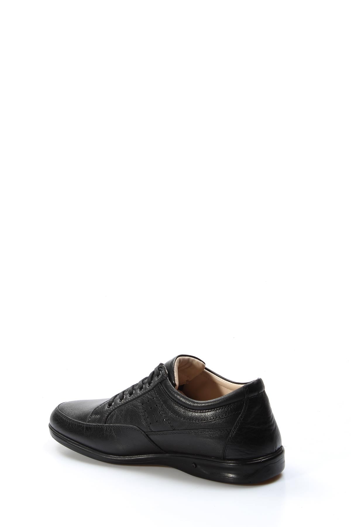 Men's Classic Black Leather Casual Lace-Up Shoes