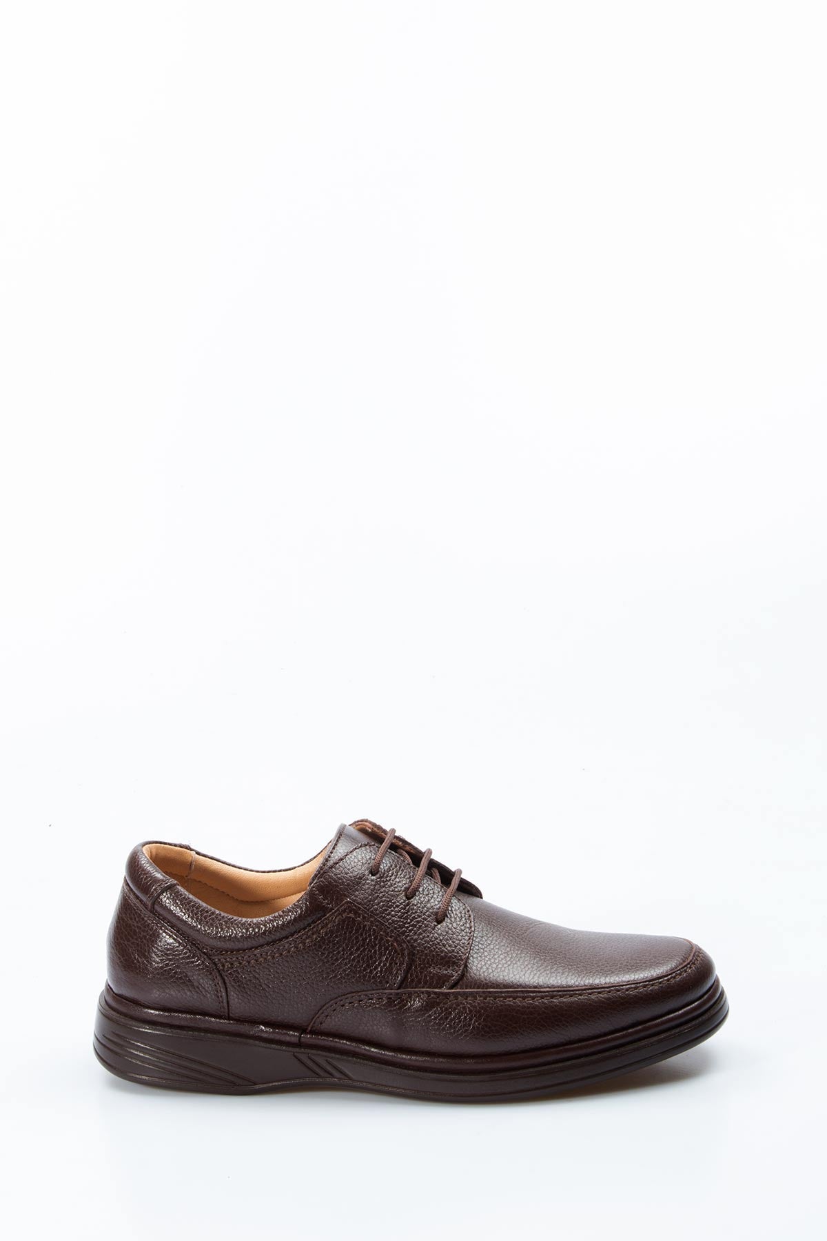 KOALA SYDNEY Men's Brown Orthopedic Leather Casual Lace-Up Comfort Shoes