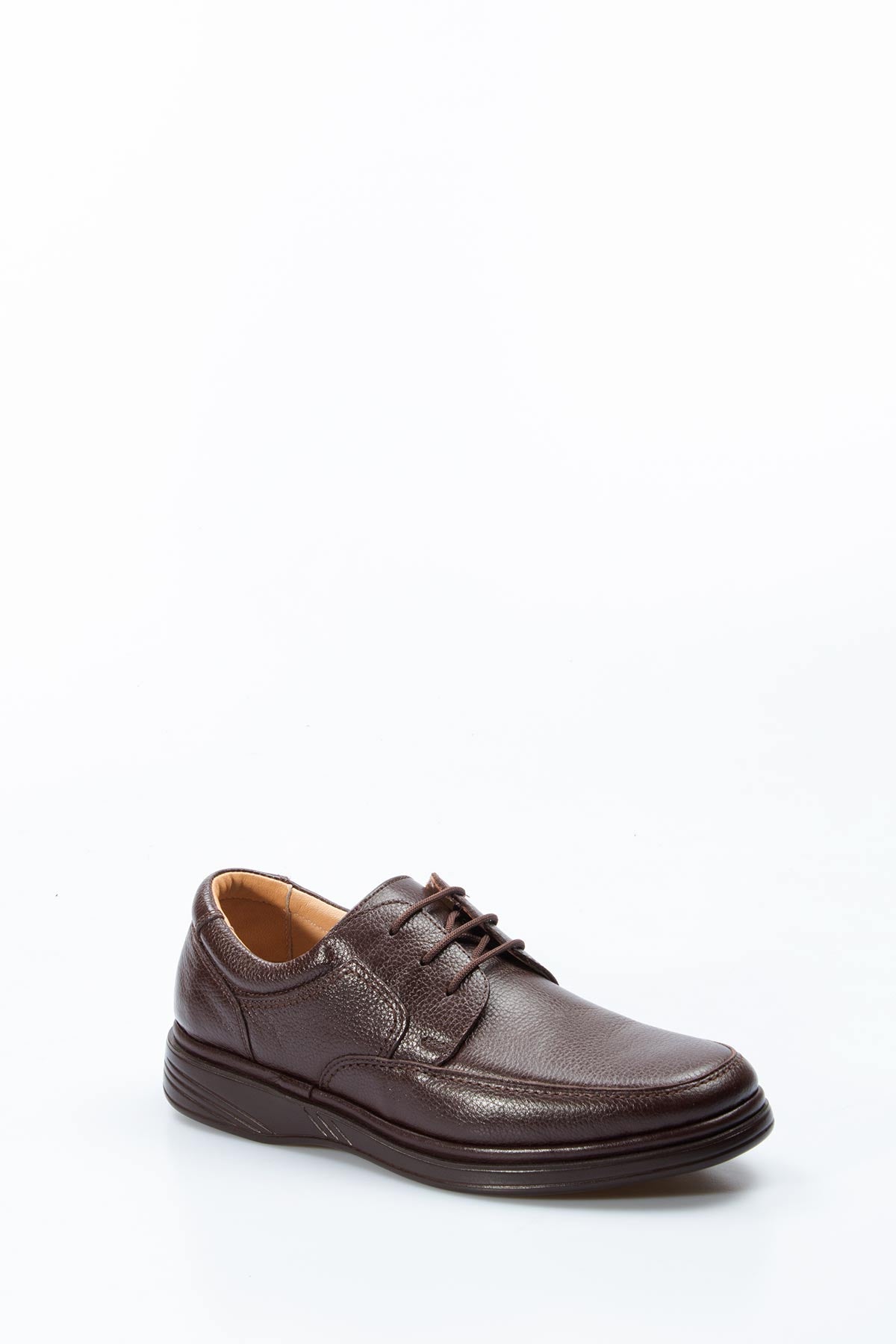 KOALA SYDNEY Men's Brown Orthopedic Leather Casual Lace-Up Comfort Shoes