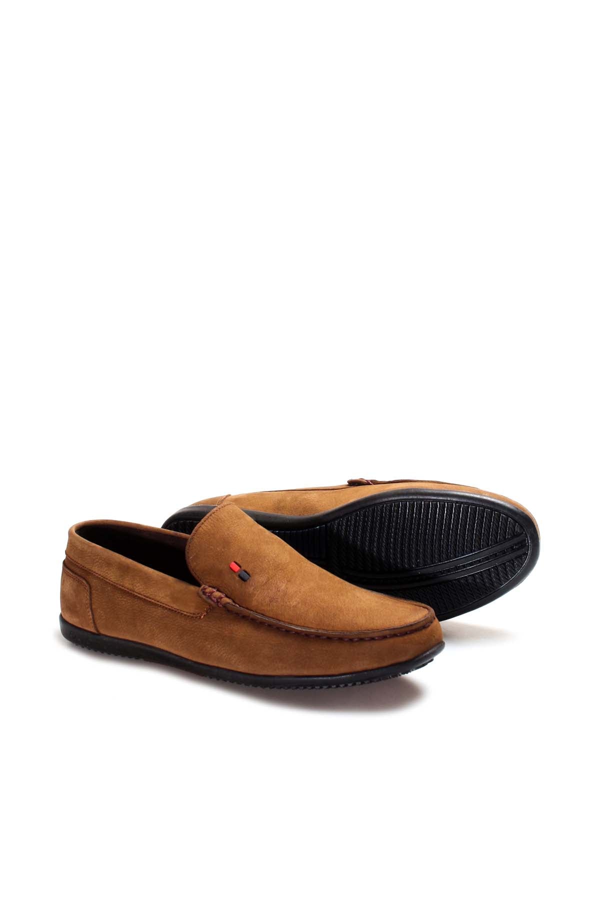 KOALA SYDNEY Tan Suede Loafers with Accent Stitching-Wessi