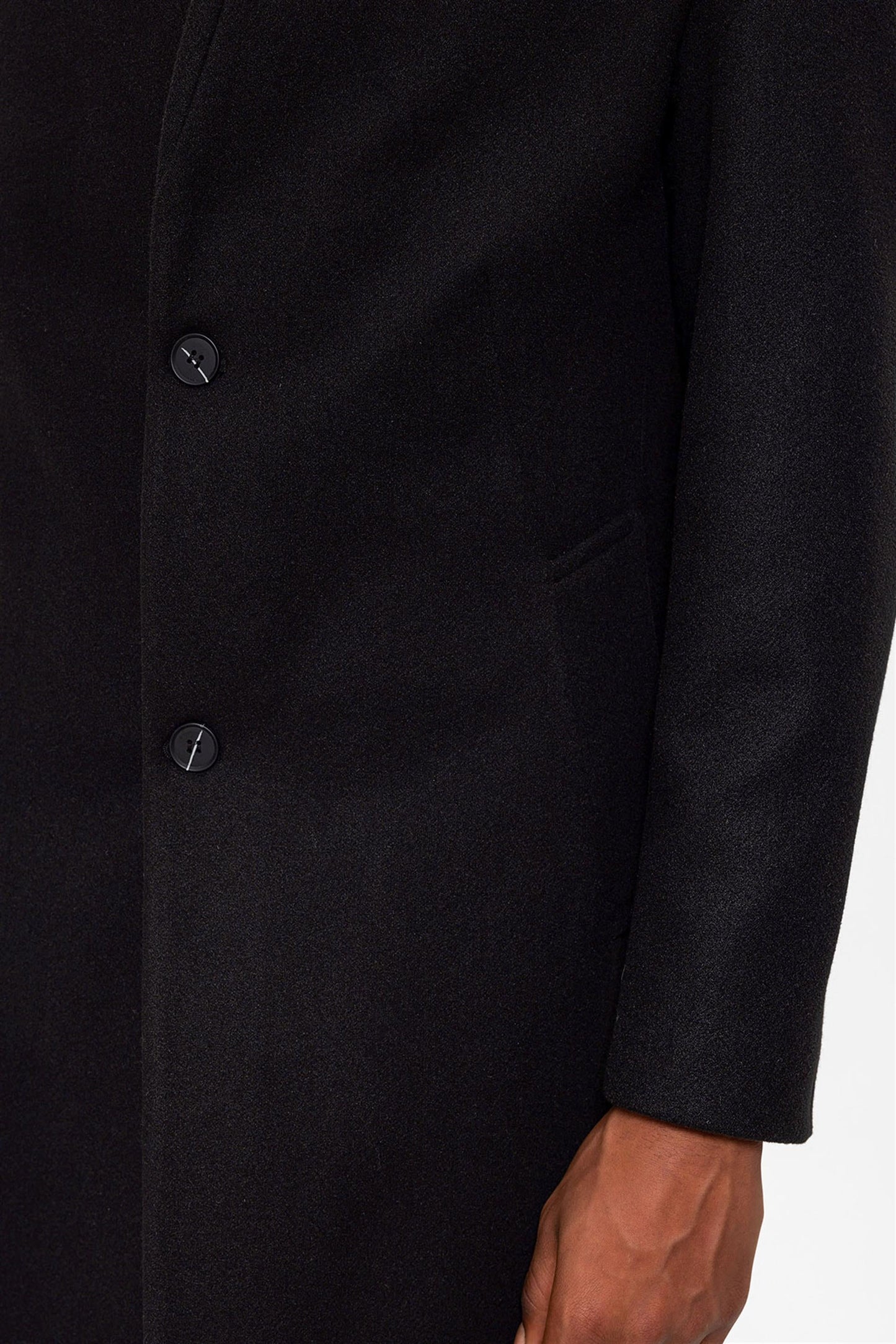 Black Judge Collar Men's Coat