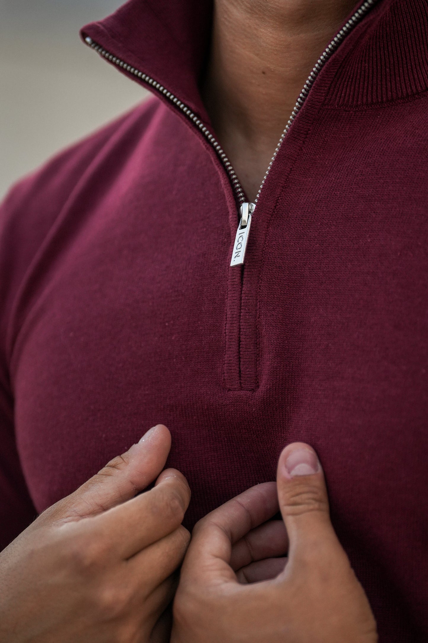 THE SANTONI HALF ZIP SWEATER