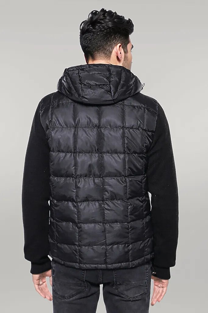 Hooded Black Coat Jacket
