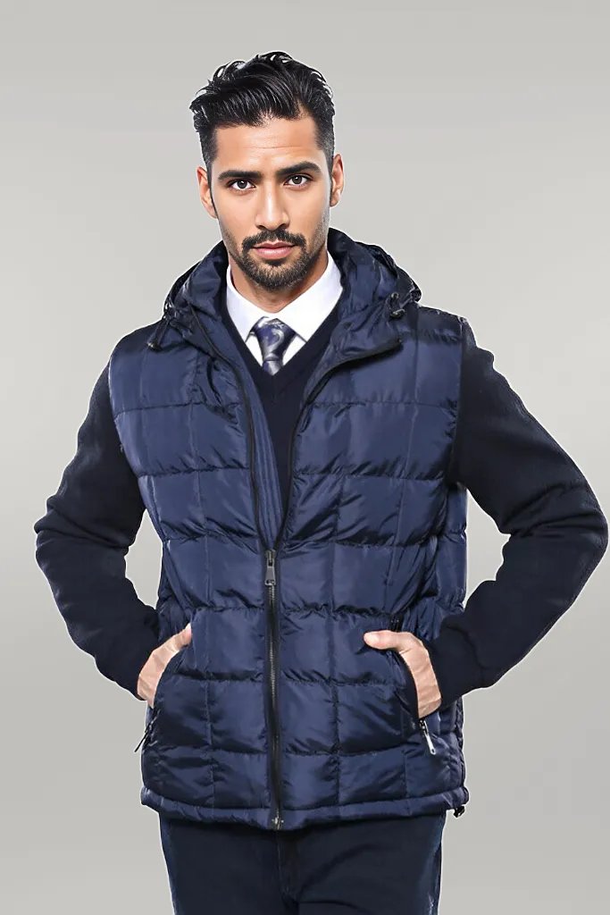 Hooded Navy Blue Coat Jacket
