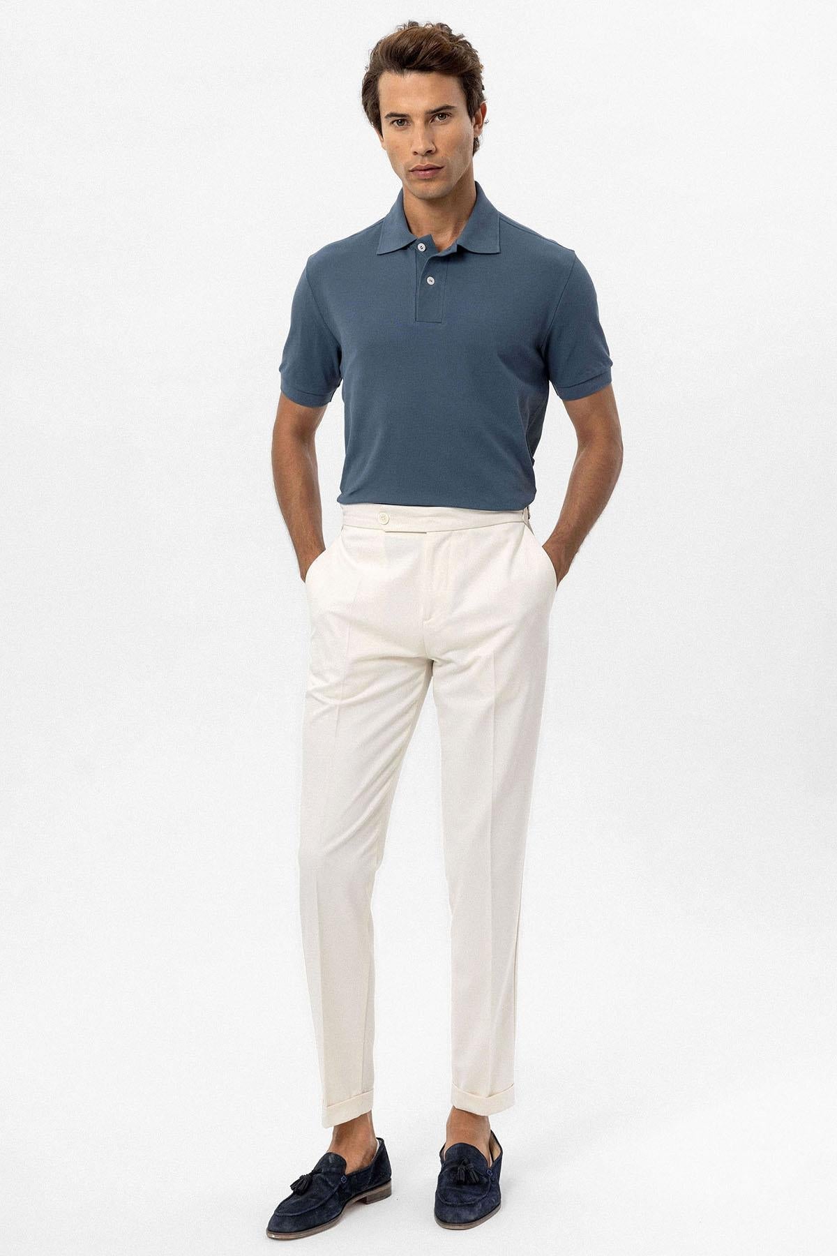 KOALA SYDNEY Men's Indigo Polo Neck T-Shirt
