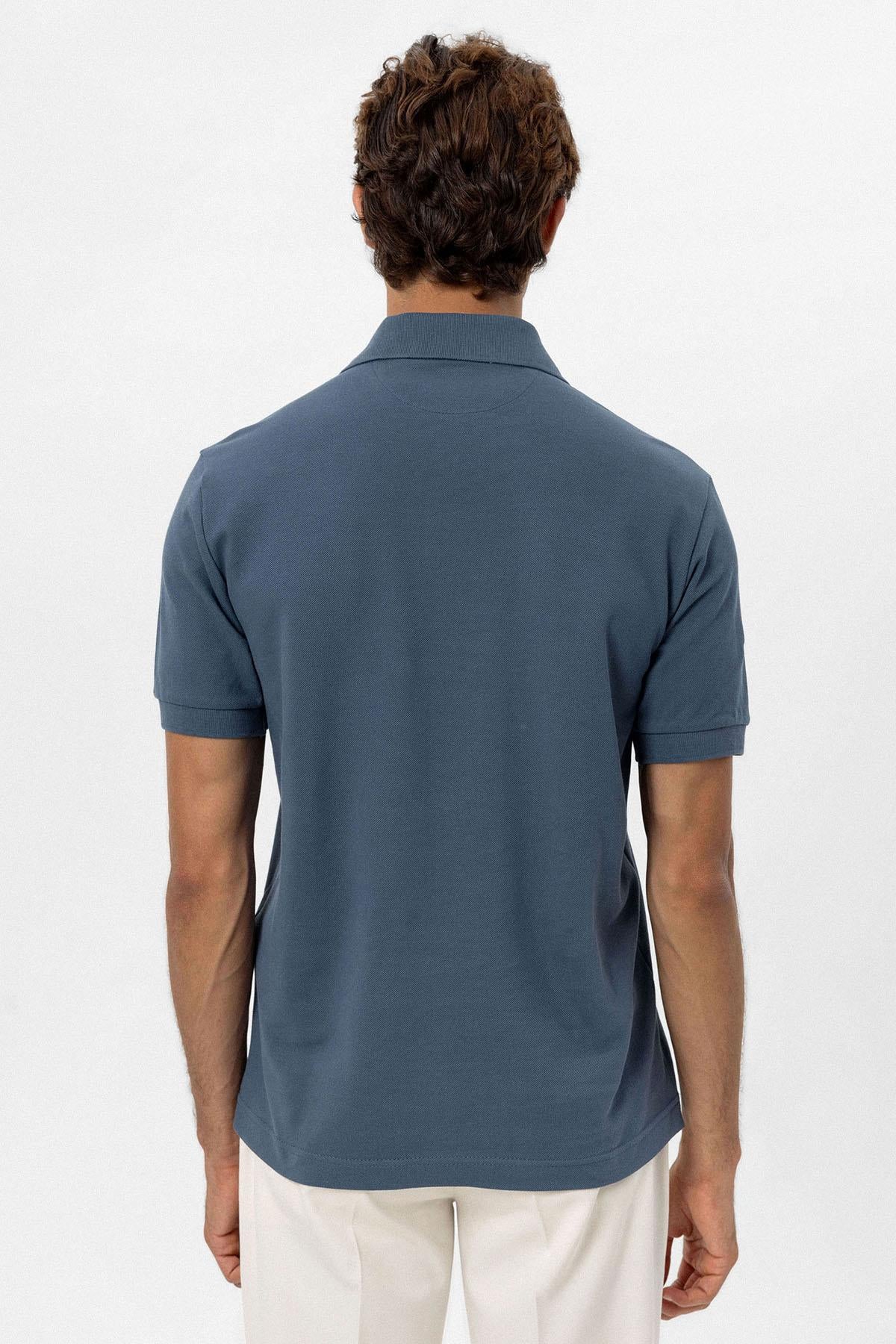 KOALA SYDNEY Men's Indigo Polo Neck T-Shirt