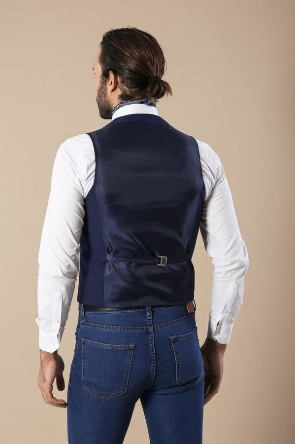 KOALA SYDNEY Navy Blue Vest Separate with Watch Pockets -