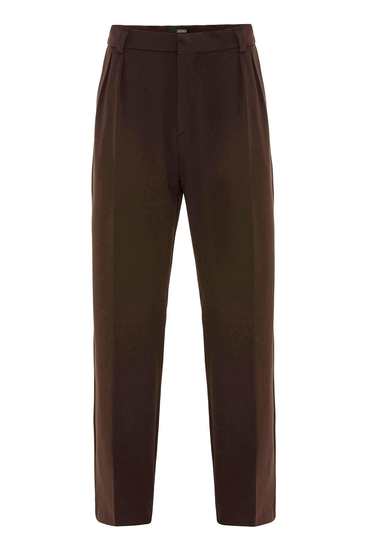 High Waist Pleated Relaxed Fit Baggy Men's Pants - Wessi