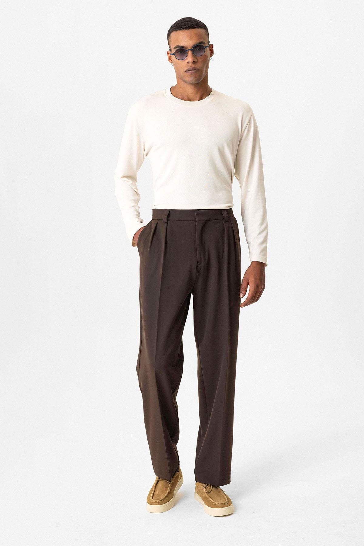 KOALA SYDNEY High Waist Pleated Relaxed Fit Baggy Men's Pants