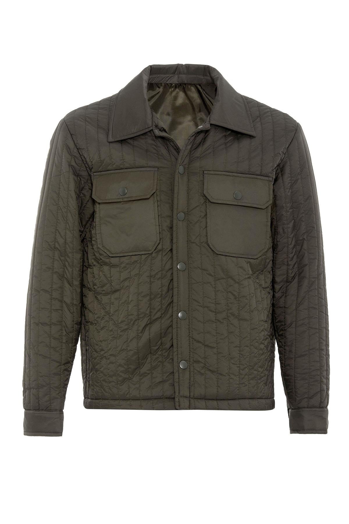Dark Khaki Lightweight Quilted Men's Jacket