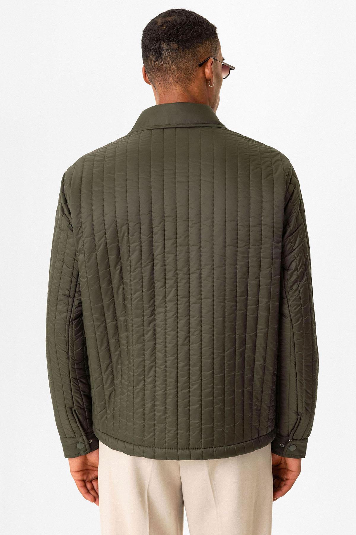 Dark Khaki Lightweight Quilted Men's Jacket