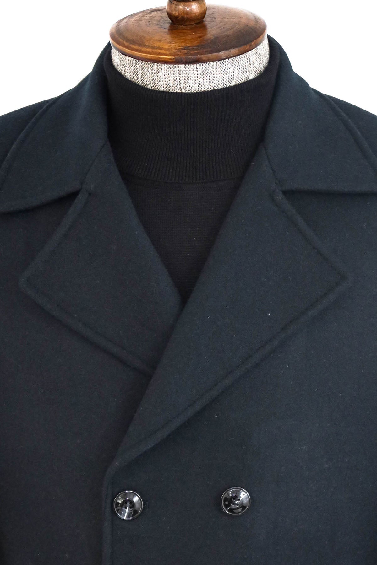 Double Breasted Wide Lapel Cachet Green Men Coat