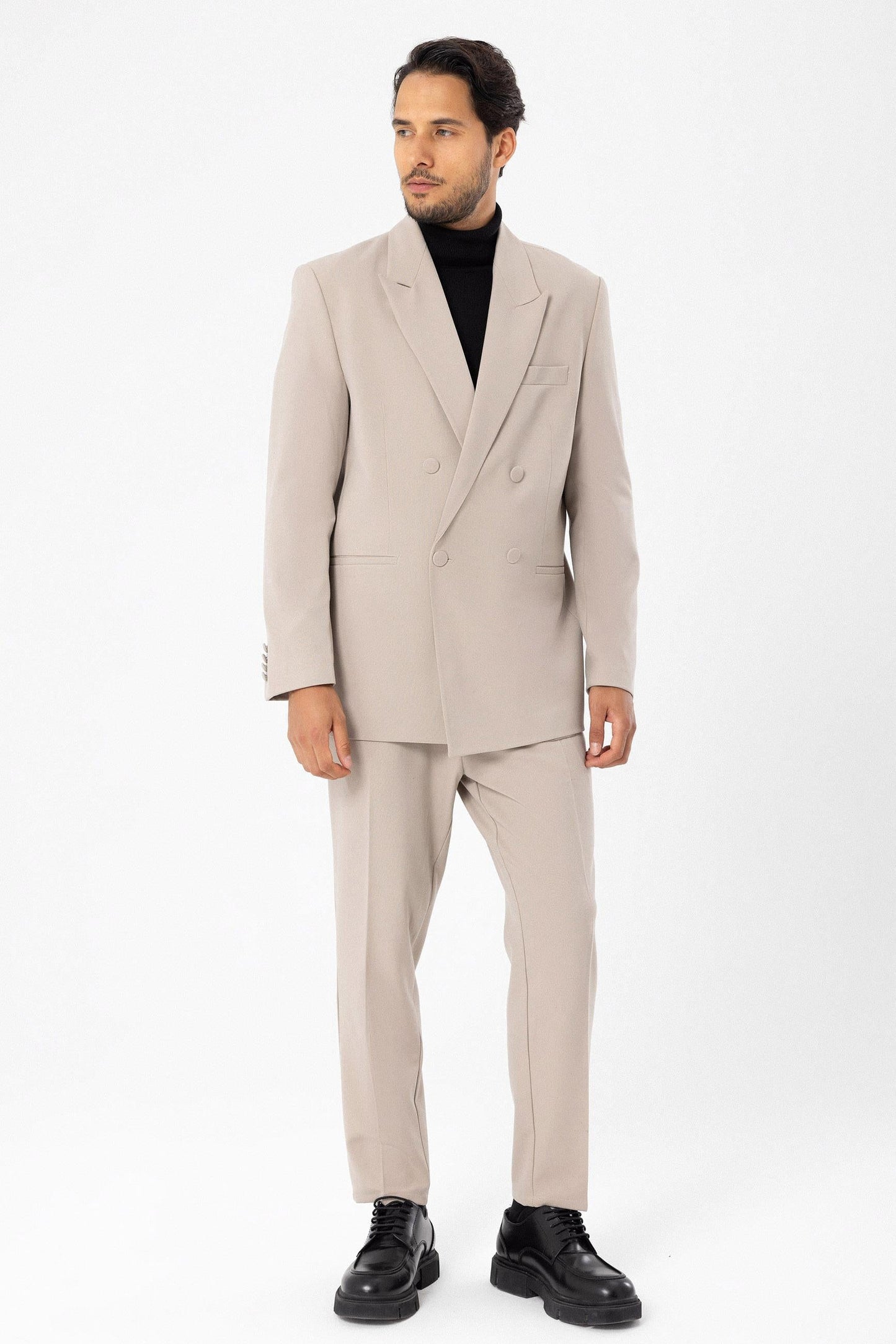 KOALA SYDNEY Men's Double Breasted Stone Blazer Jacket -