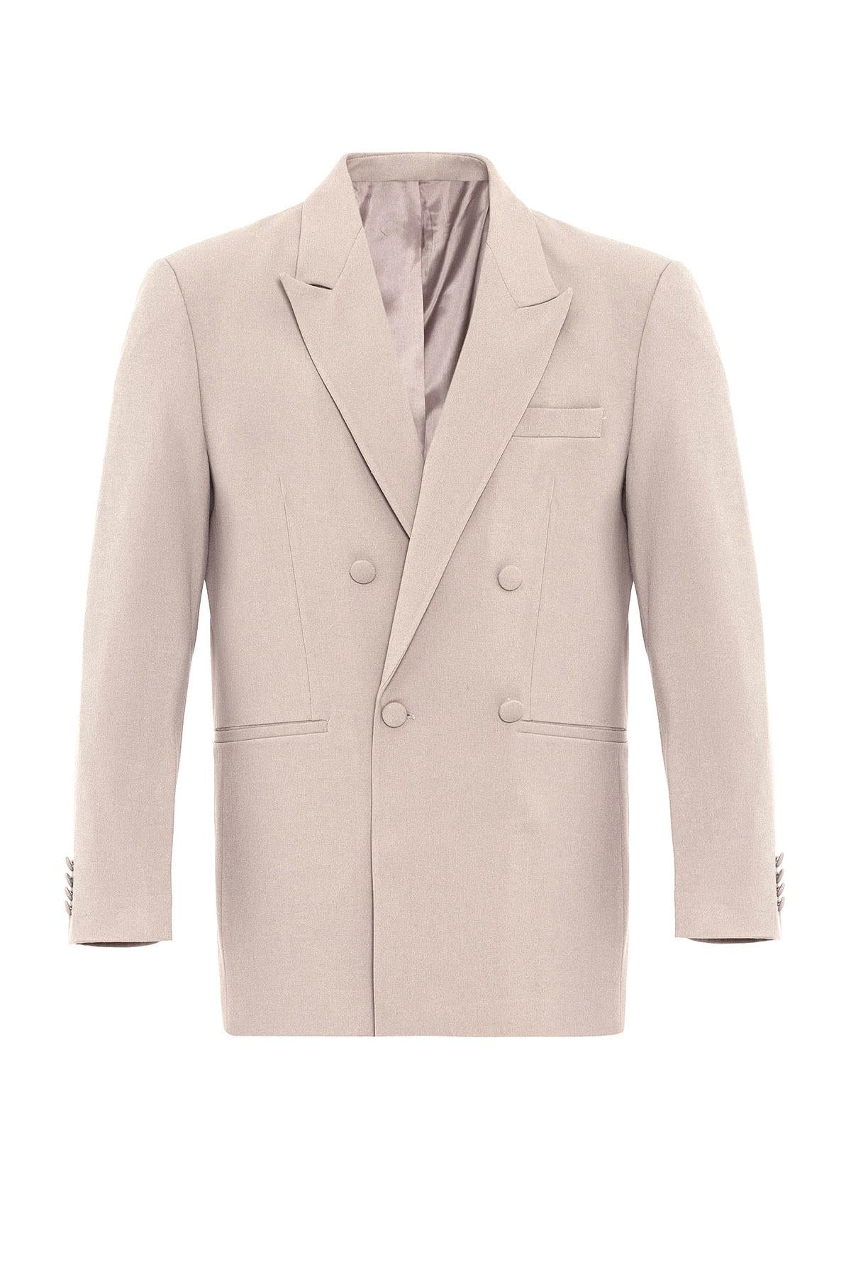 KOALA SYDNEY Men's Double Breasted Stone Blazer Jacket -