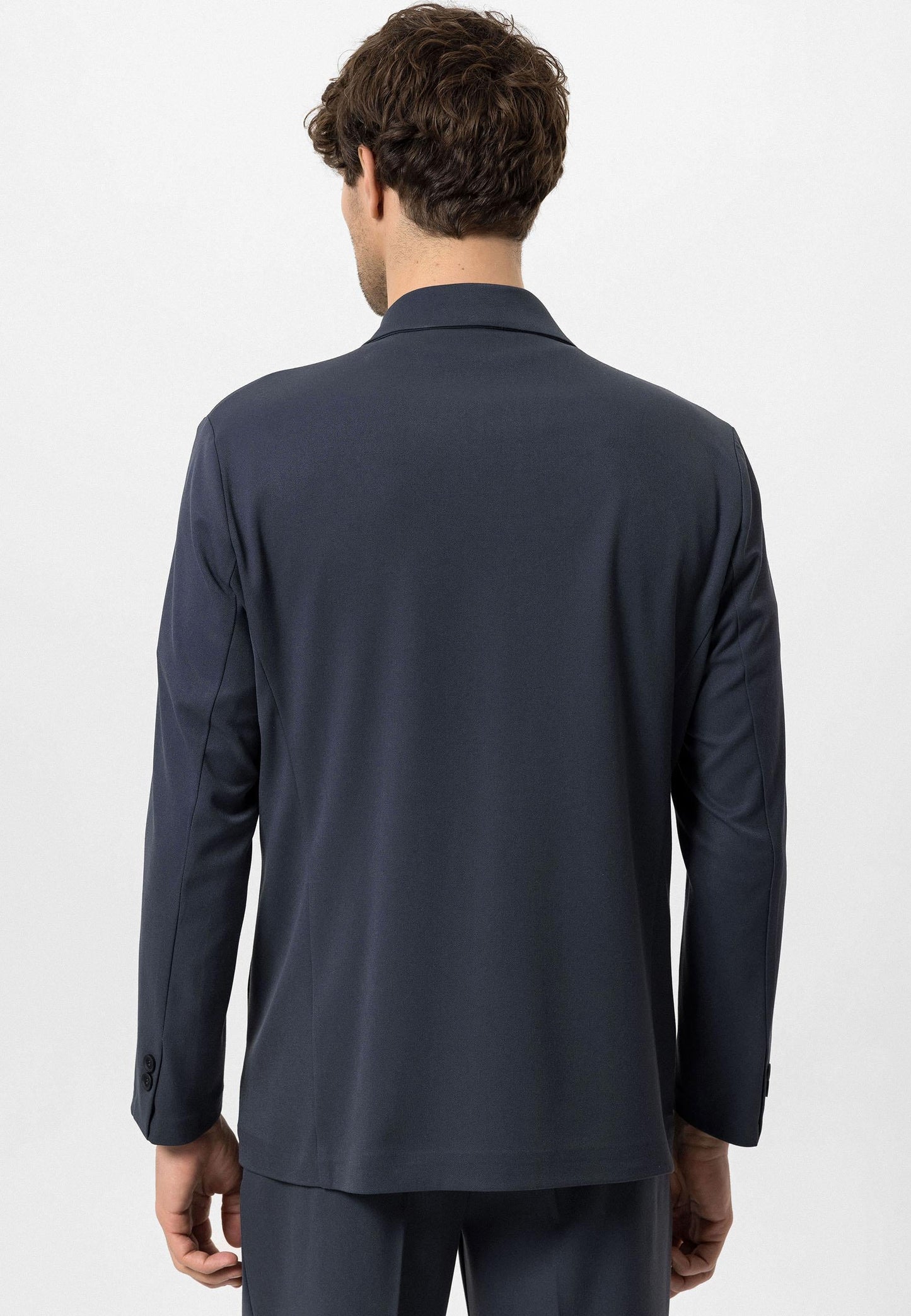 Men's Smoked Double-Breasted Hidden Pocket Blazer